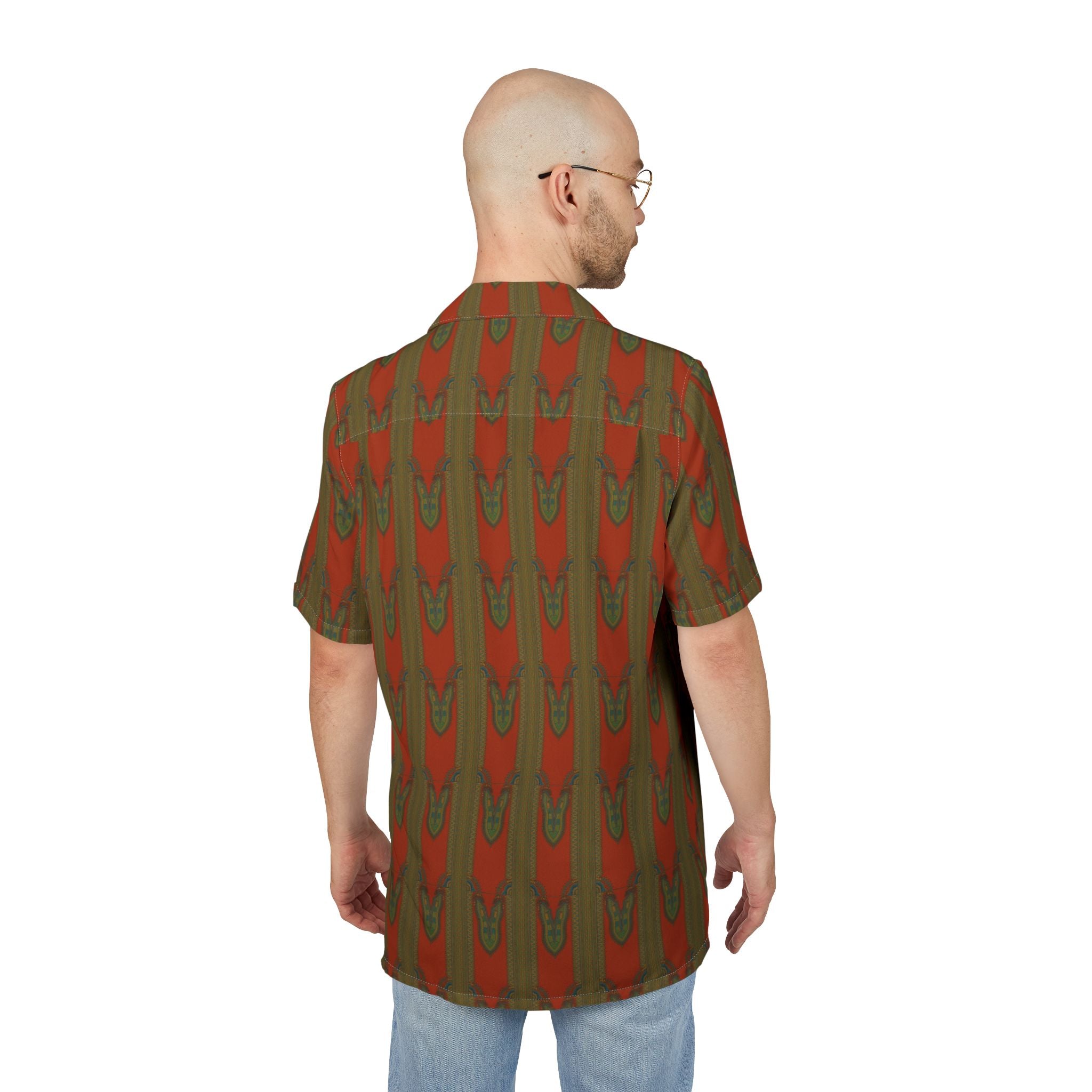 Dashiki Shirt, African Print, Unisex Button-Down, Tribal Top, Hawaiian Tee, Festival Clothing