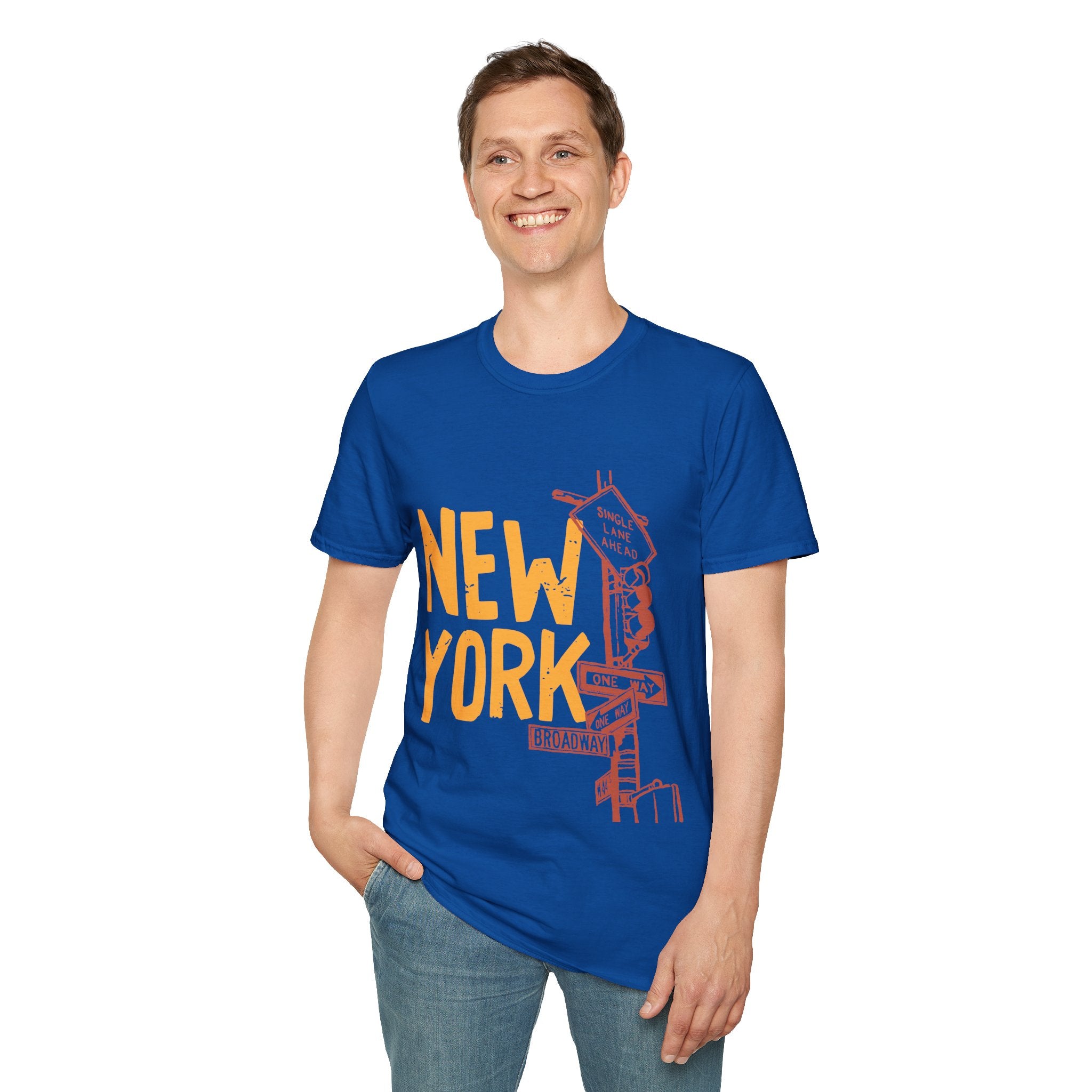 New York Skyline Unisex Softstyle T-Shirt, City Apparel, Travel Shirt, Gift for NYC Lovers, Casual Wear, Summer Fashion