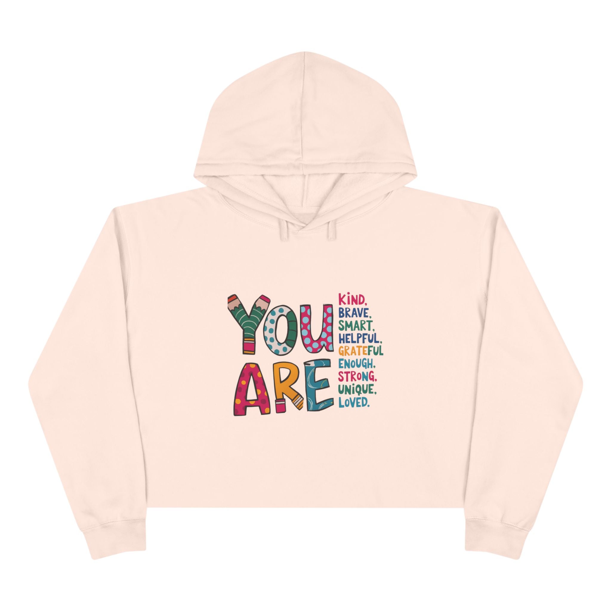 Inspirational Crop Hoodie - Perfect Gift for Friends, Motivation, Self-Care, Birthday, Casual Wear