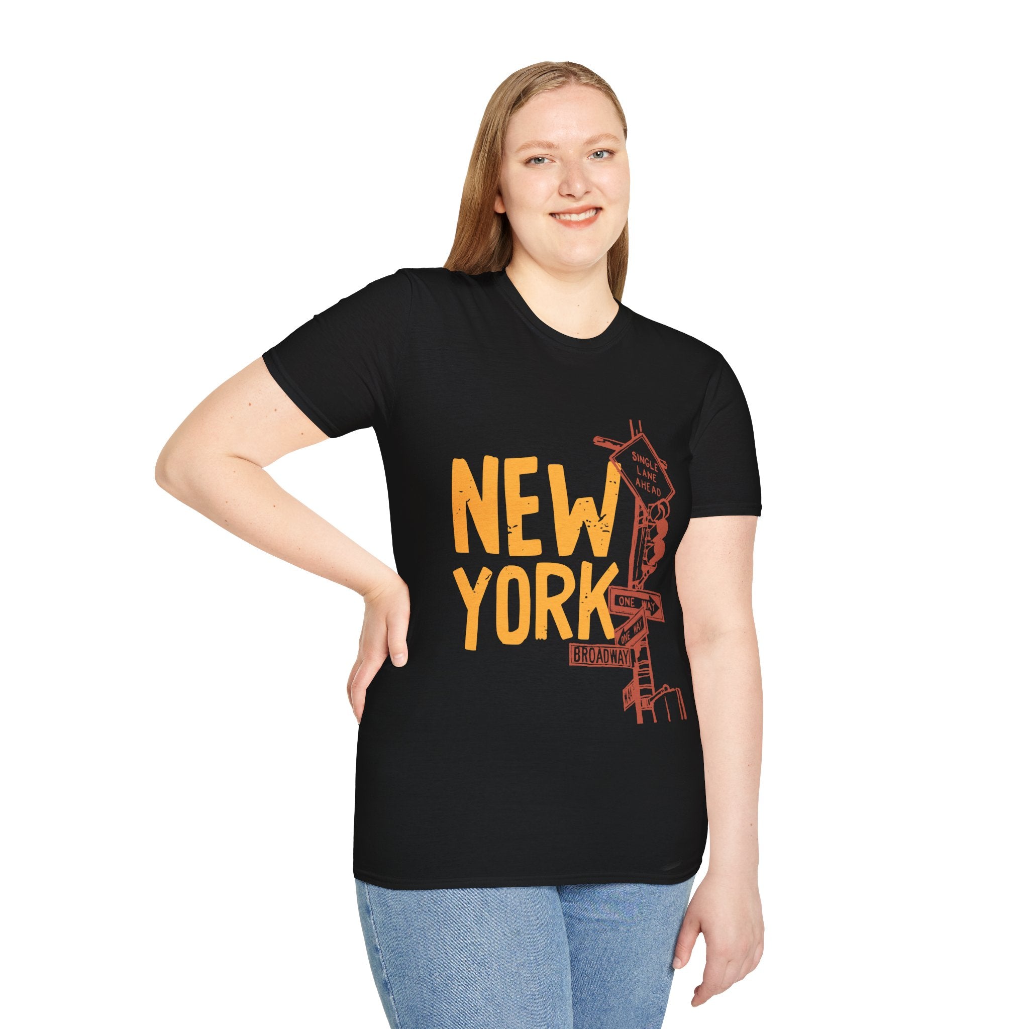 New York Skyline Unisex Softstyle T-Shirt, City Apparel, Travel Shirt, Gift for NYC Lovers, Casual Wear, Summer Fashion