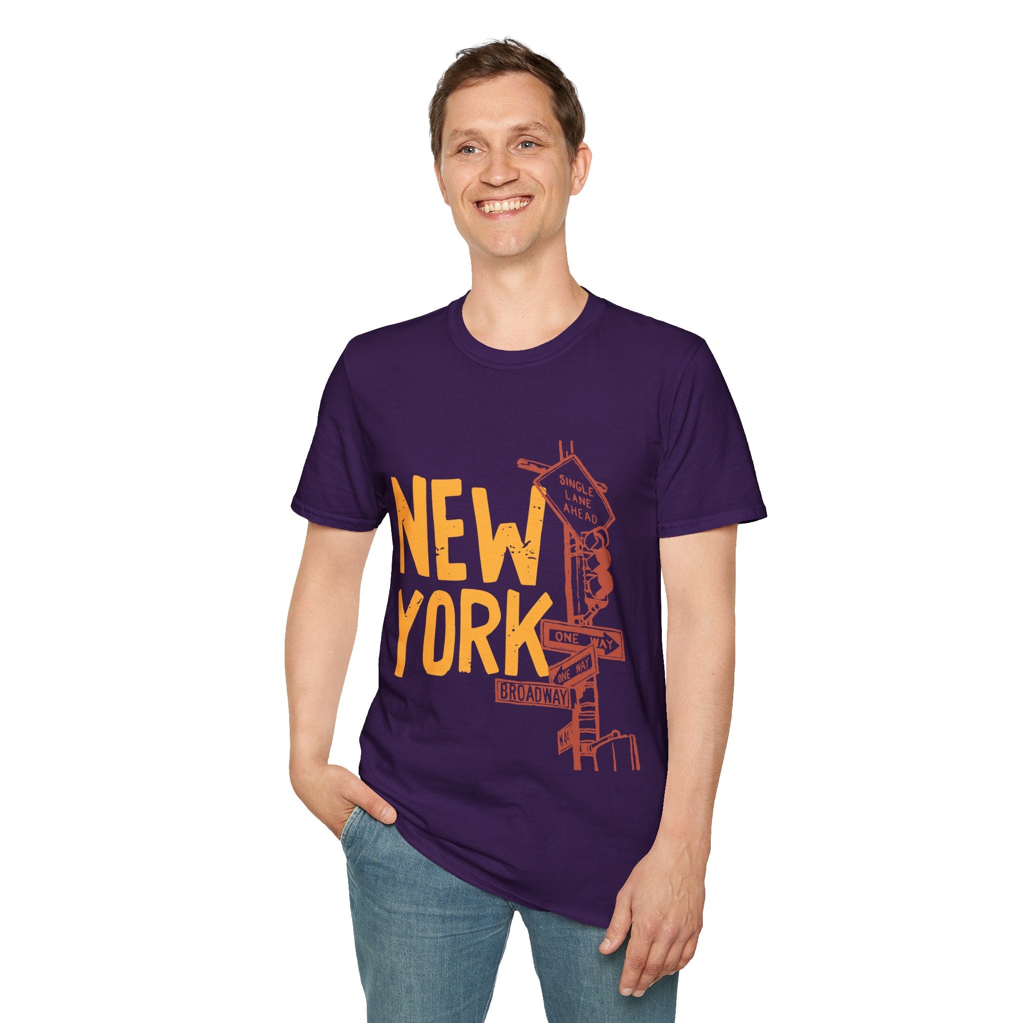 New York Skyline Unisex Softstyle T-Shirt, City Apparel, Travel Shirt, Gift for NYC Lovers, Casual Wear, Summer Fashion
