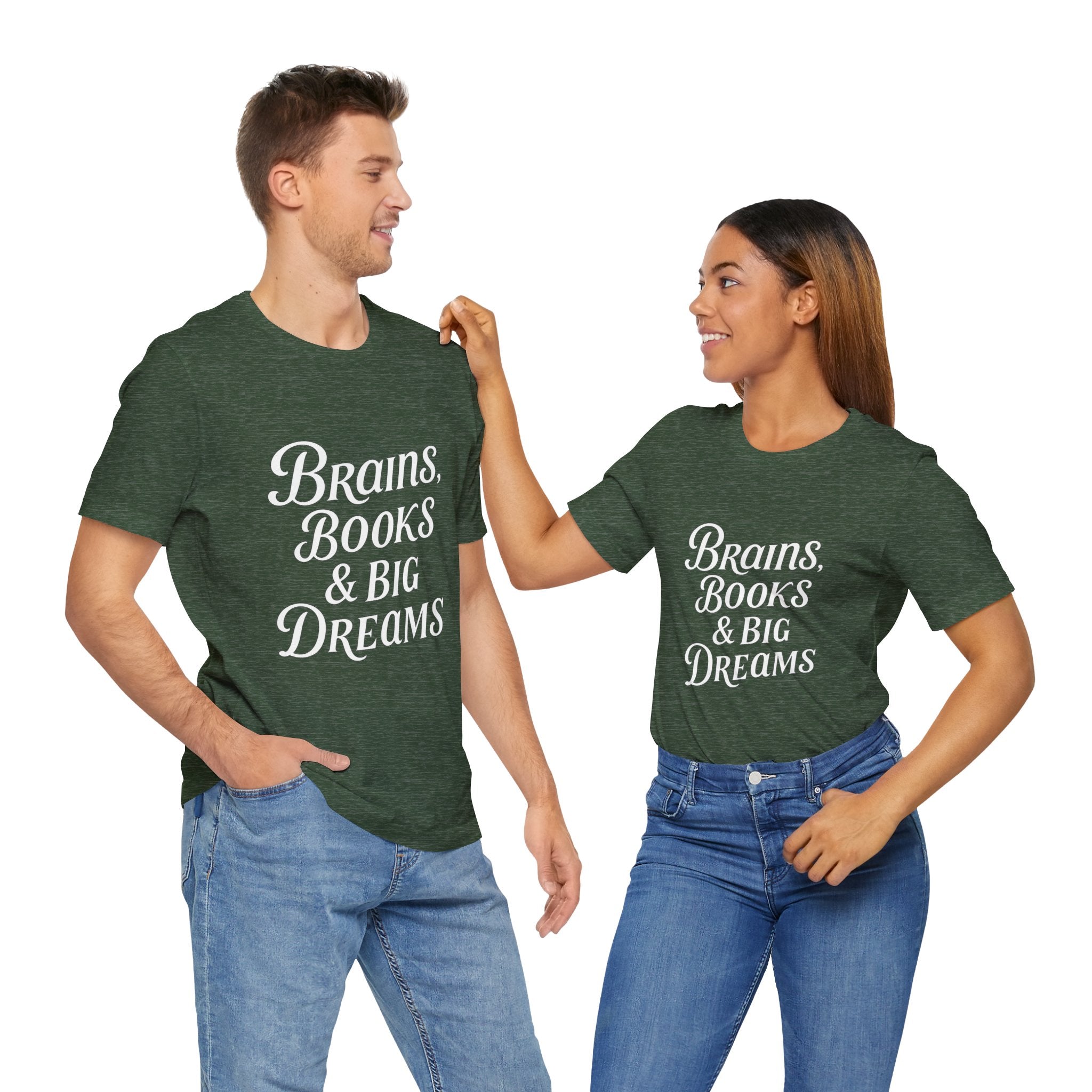 Brainiac Tee, Book Lover Shirt, Big Dreams T-Shirt, Unisex Graphic Top, Intellectual Clothing
