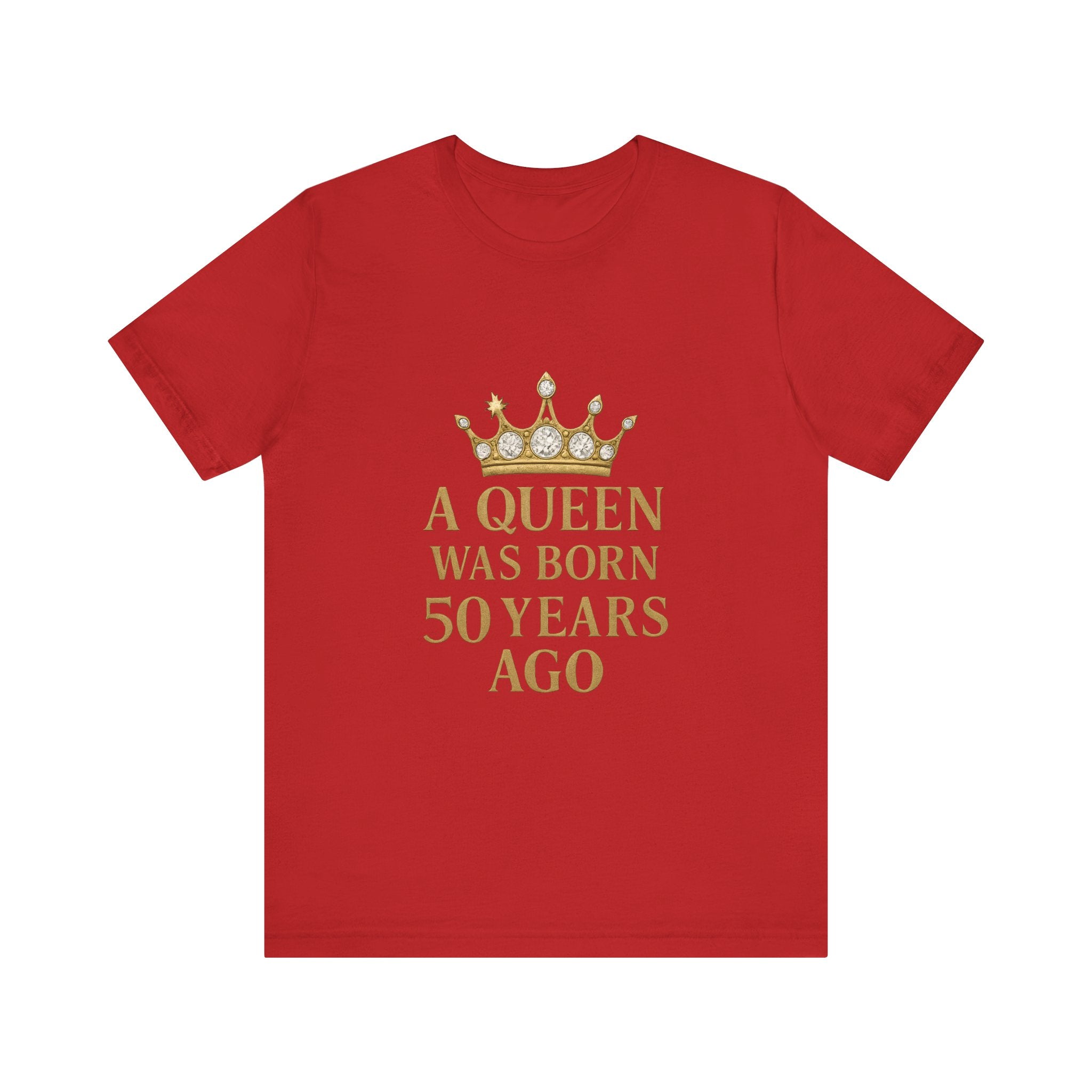50th Birthday Queen Tee, A Queen Was Born 50 Years Ago Shirt, Anniversary Gift, Retro T-Shirt, Crown Design Tee
