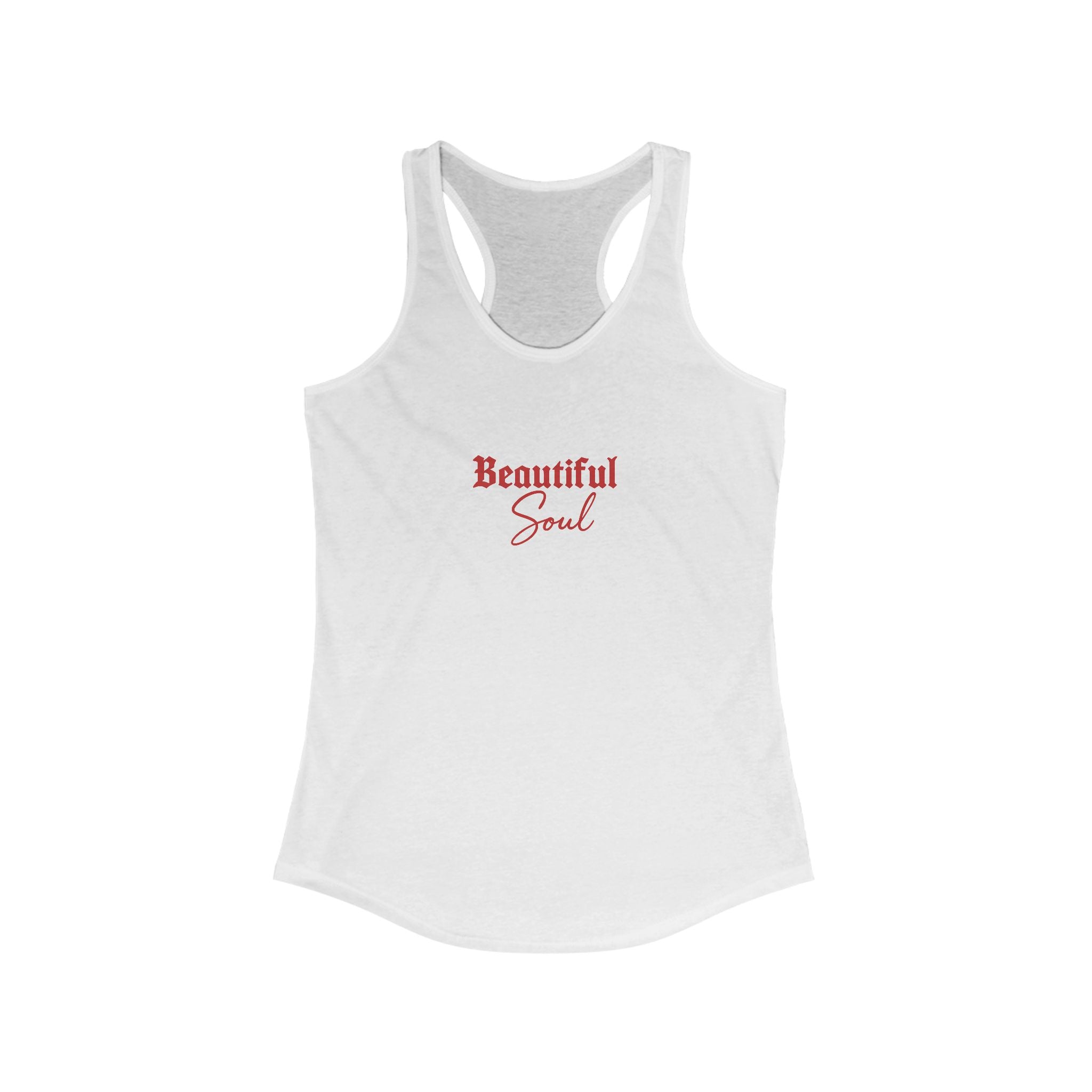 Beautiful Soul Women's Racerback Tank Top - Summer Fashion, Fitness Top, Yoga Wear, Inspirational Gift, Casual Tee