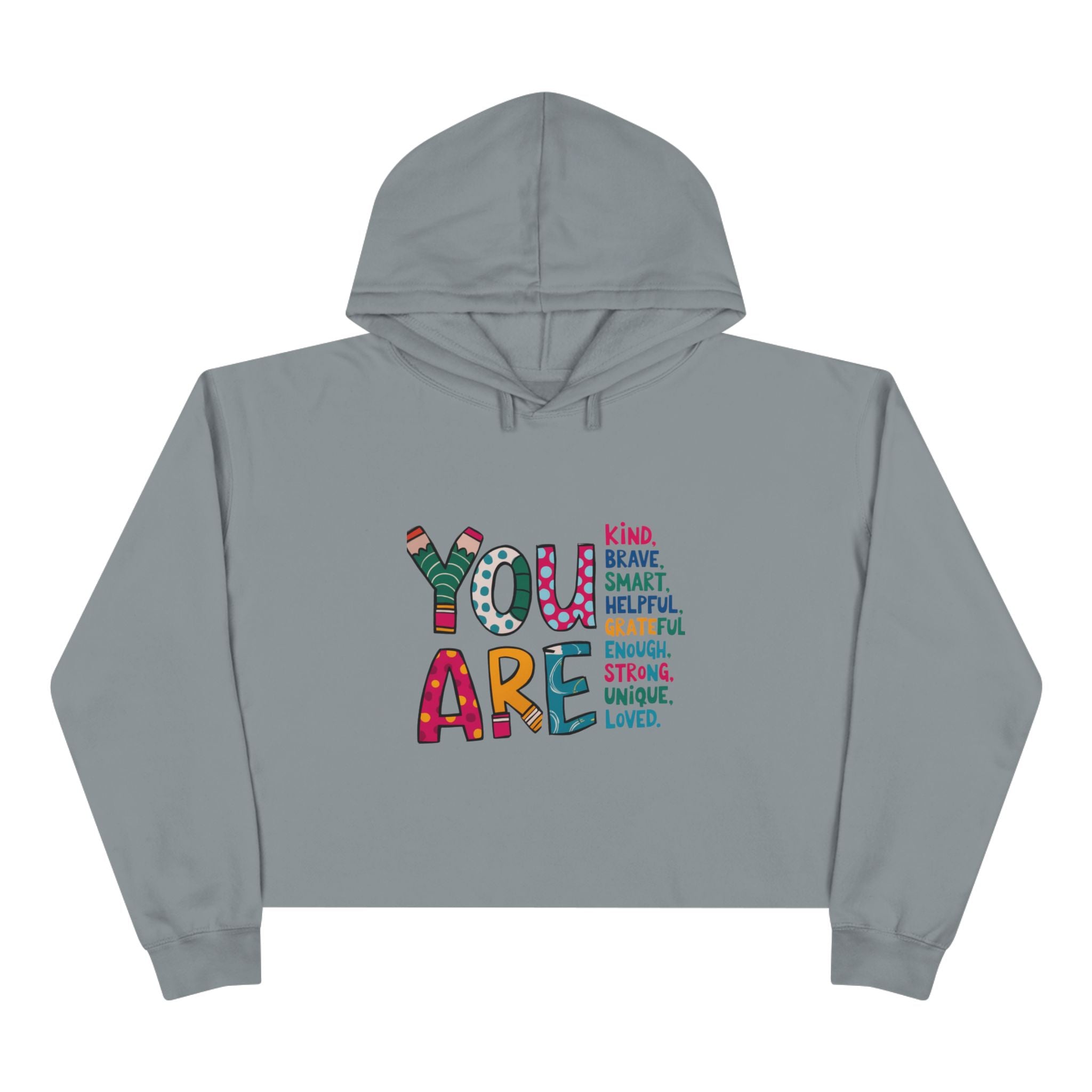 Inspirational Crop Hoodie - Perfect Gift for Friends, Motivation, Self-Care, Birthday, Casual Wear