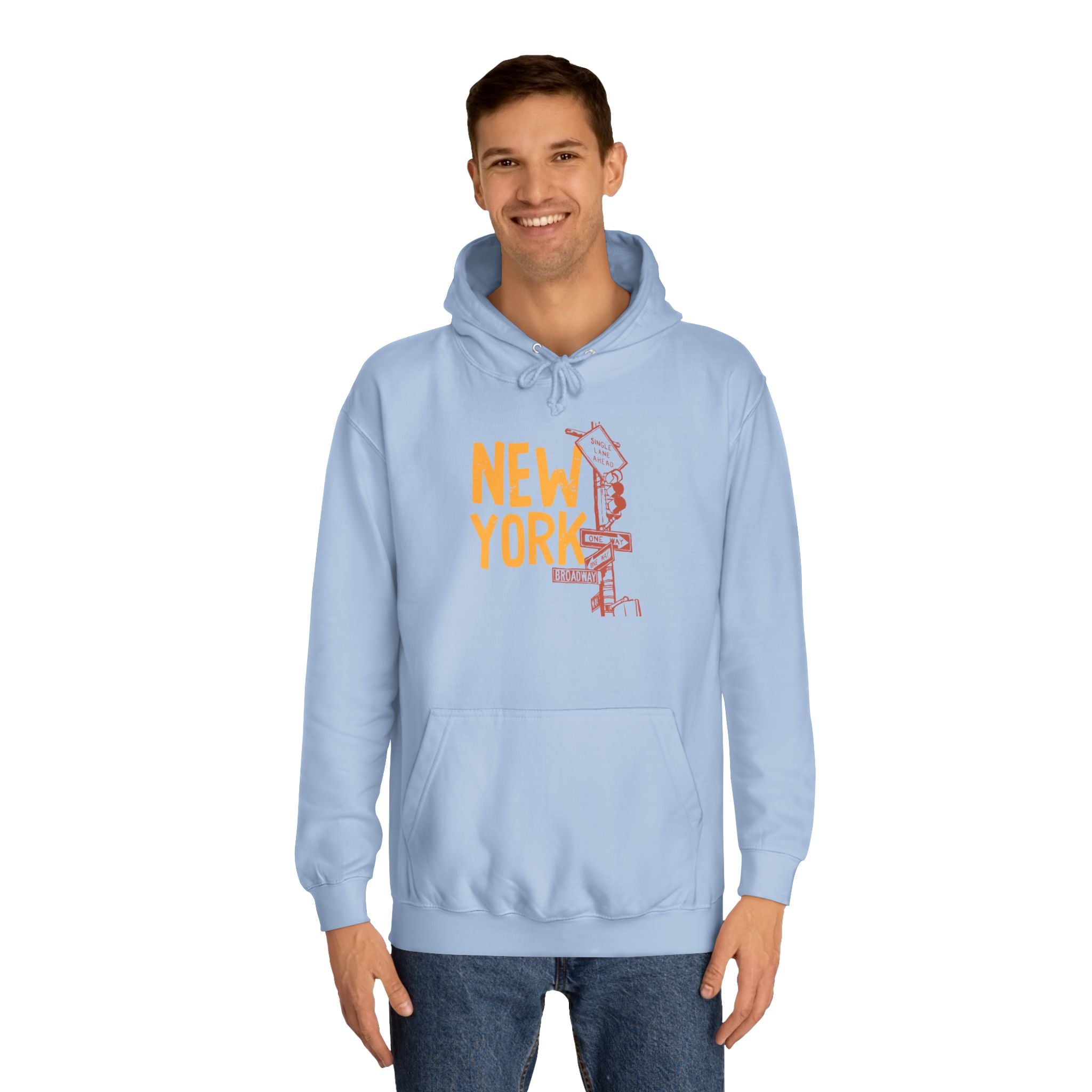 New York College Hoodie, Unisex Casual Sweatshirt, Urban Apparel, Gift for Students, Perfect for College Life, Travel Outfit