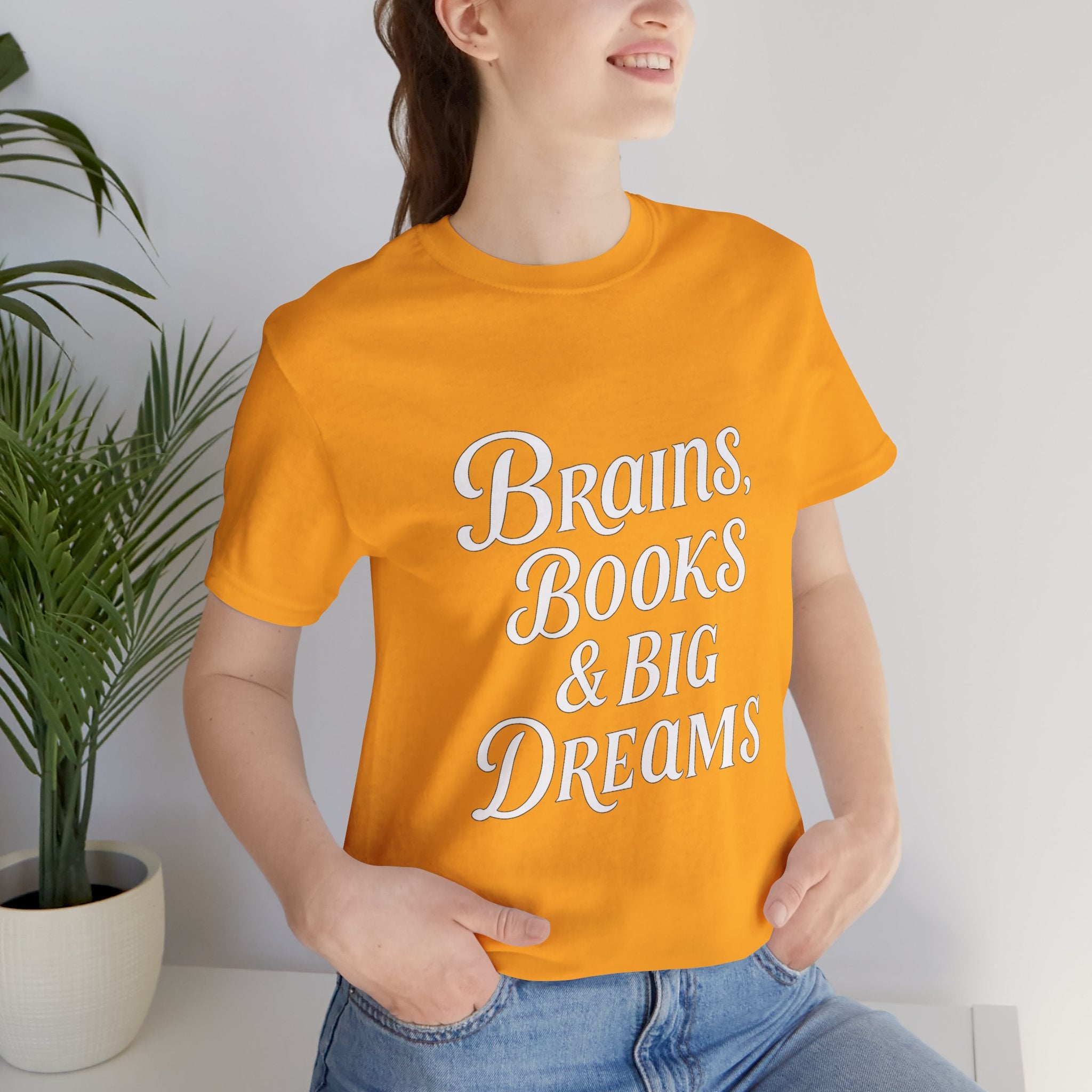 Brainiac Tee, Book Lover Shirt, Big Dreams T-Shirt, Unisex Graphic Top, Intellectual Clothing