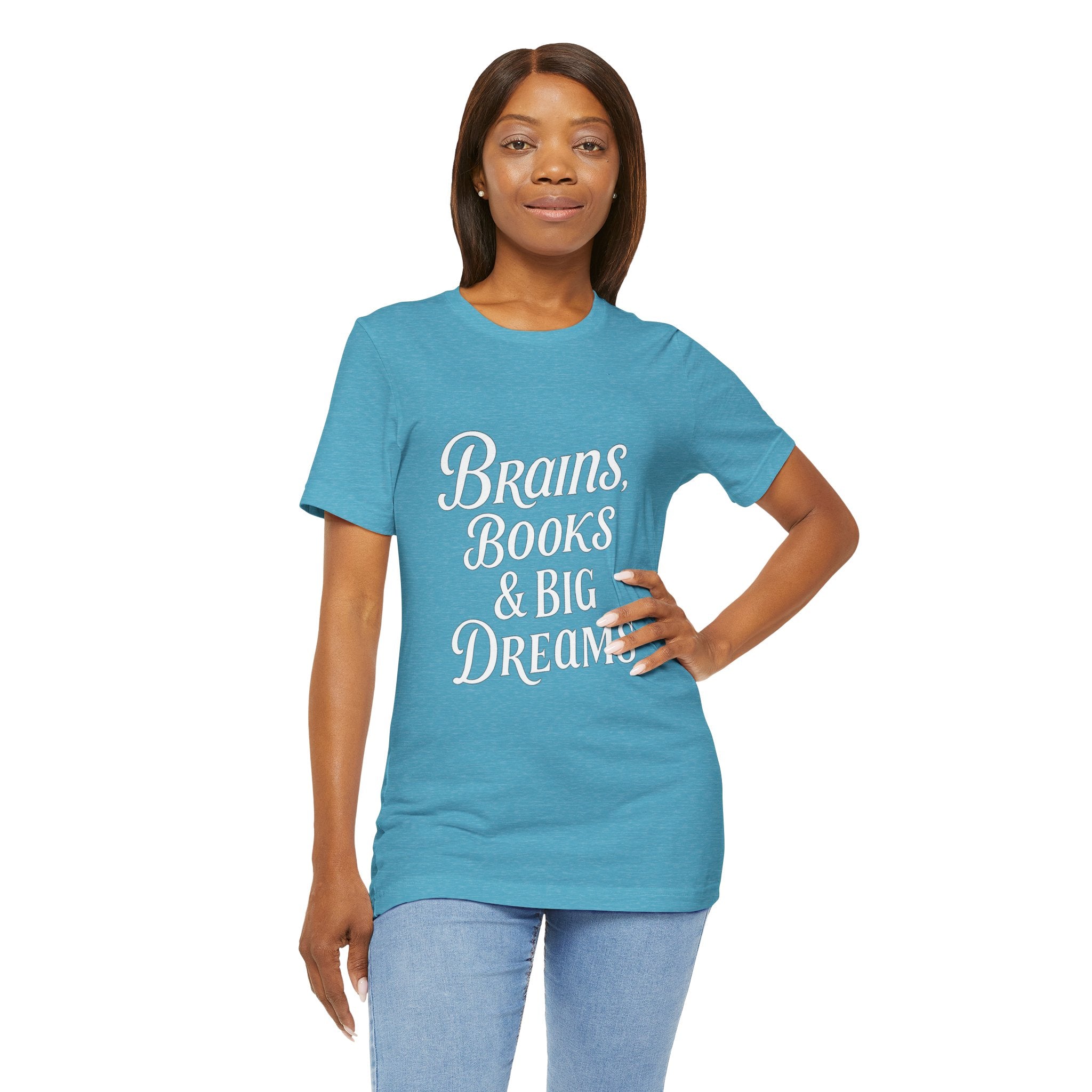 Brainiac Tee, Book Lover Shirt, Big Dreams T-Shirt, Unisex Graphic Top, Intellectual Clothing