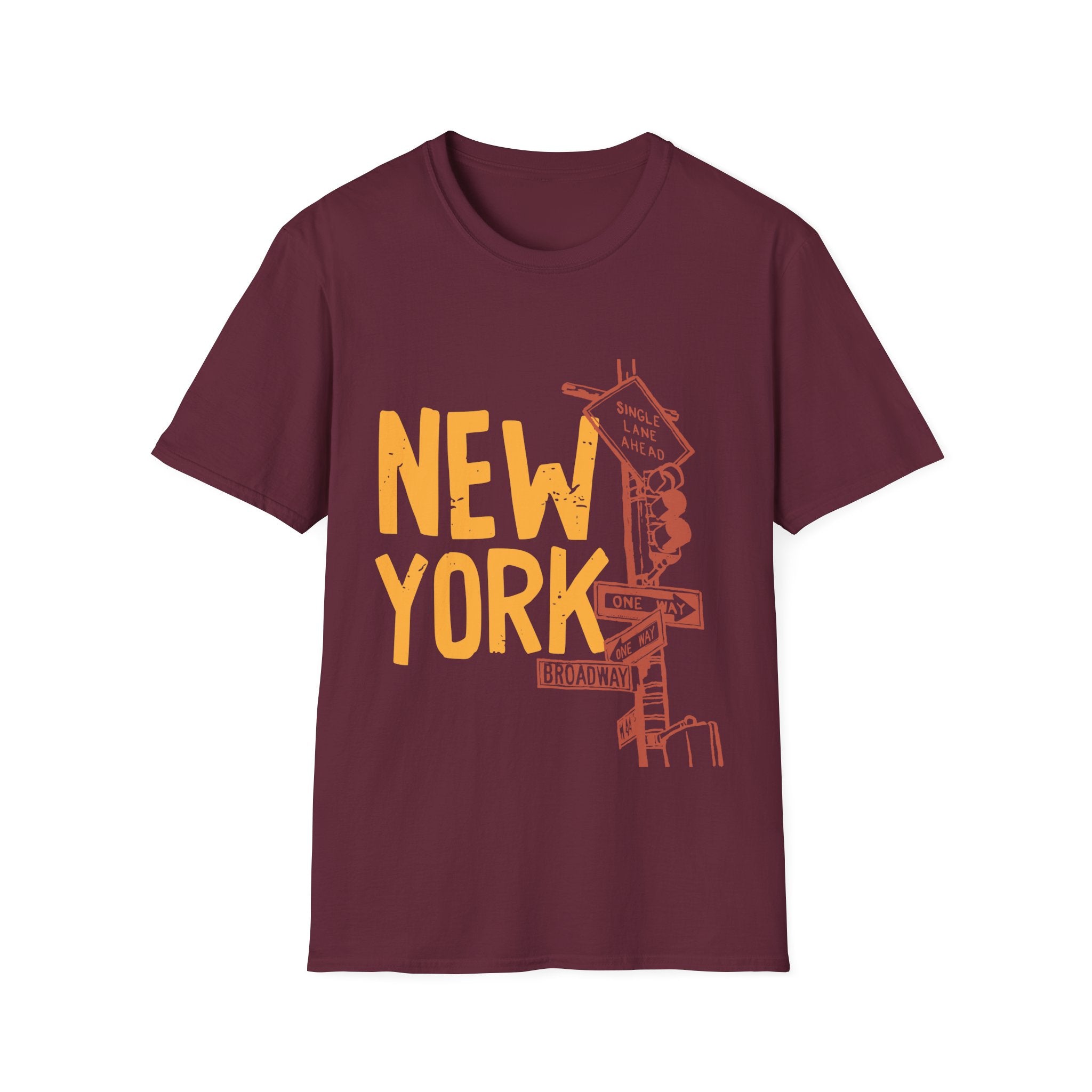 New York Skyline Unisex Softstyle T-Shirt, City Apparel, Travel Shirt, Gift for NYC Lovers, Casual Wear, Summer Fashion