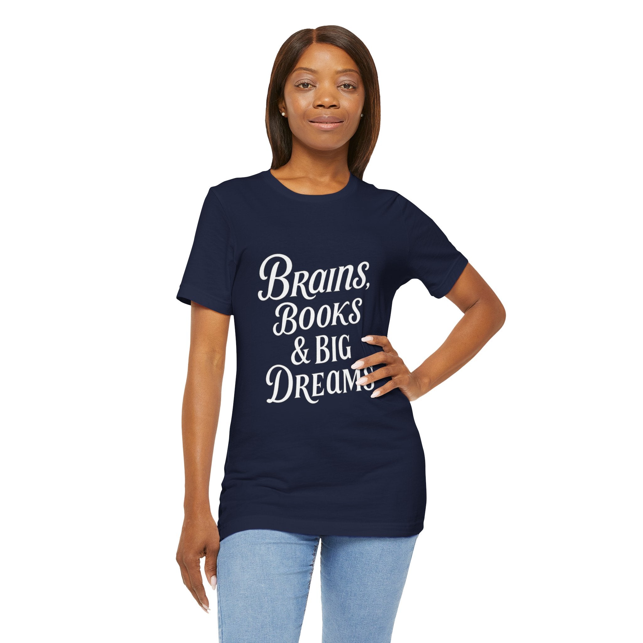 Brainiac Tee, Book Lover Shirt, Big Dreams T-Shirt, Unisex Graphic Top, Intellectual Clothing