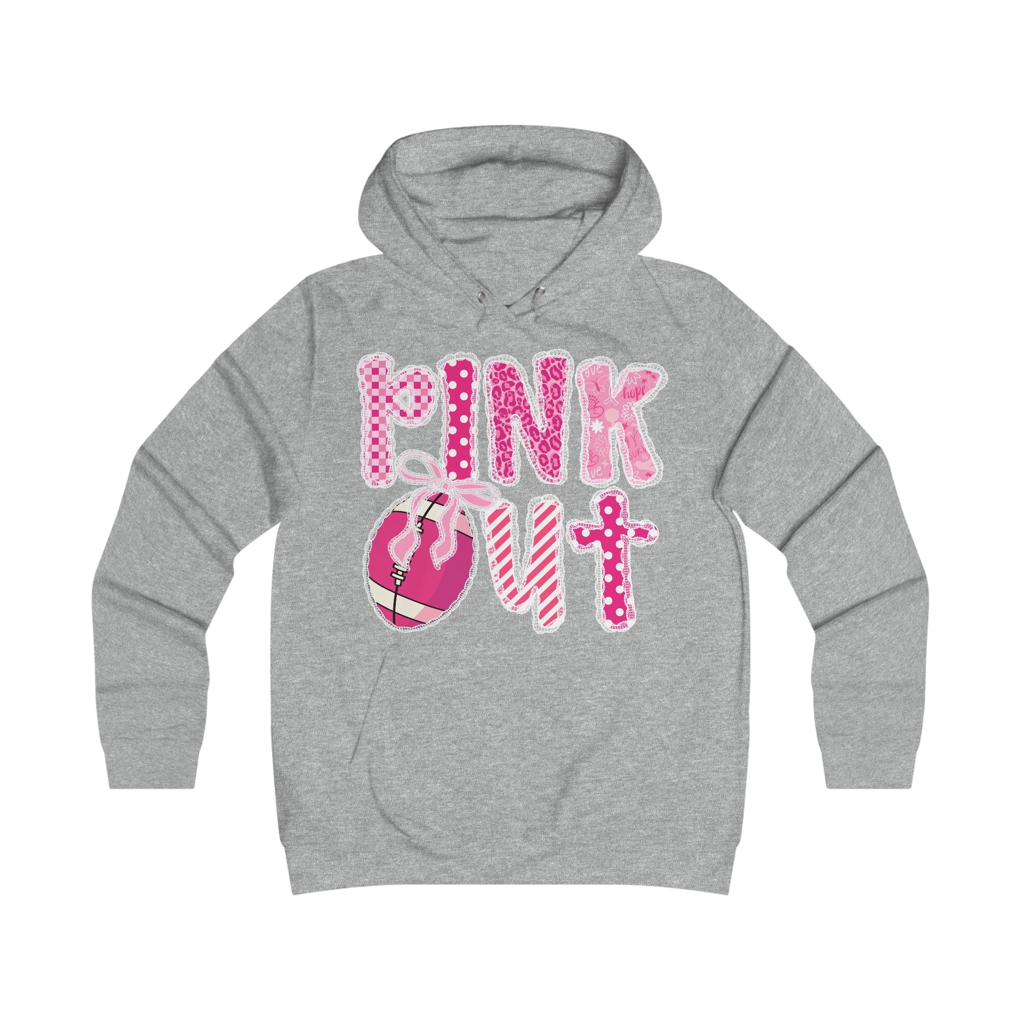Girlie College Hoodie: Fun Casualwear for College Girls, Cute Sweatshirt, Perfect Gift for Students, Pink Out Event Gear, Everyday Style