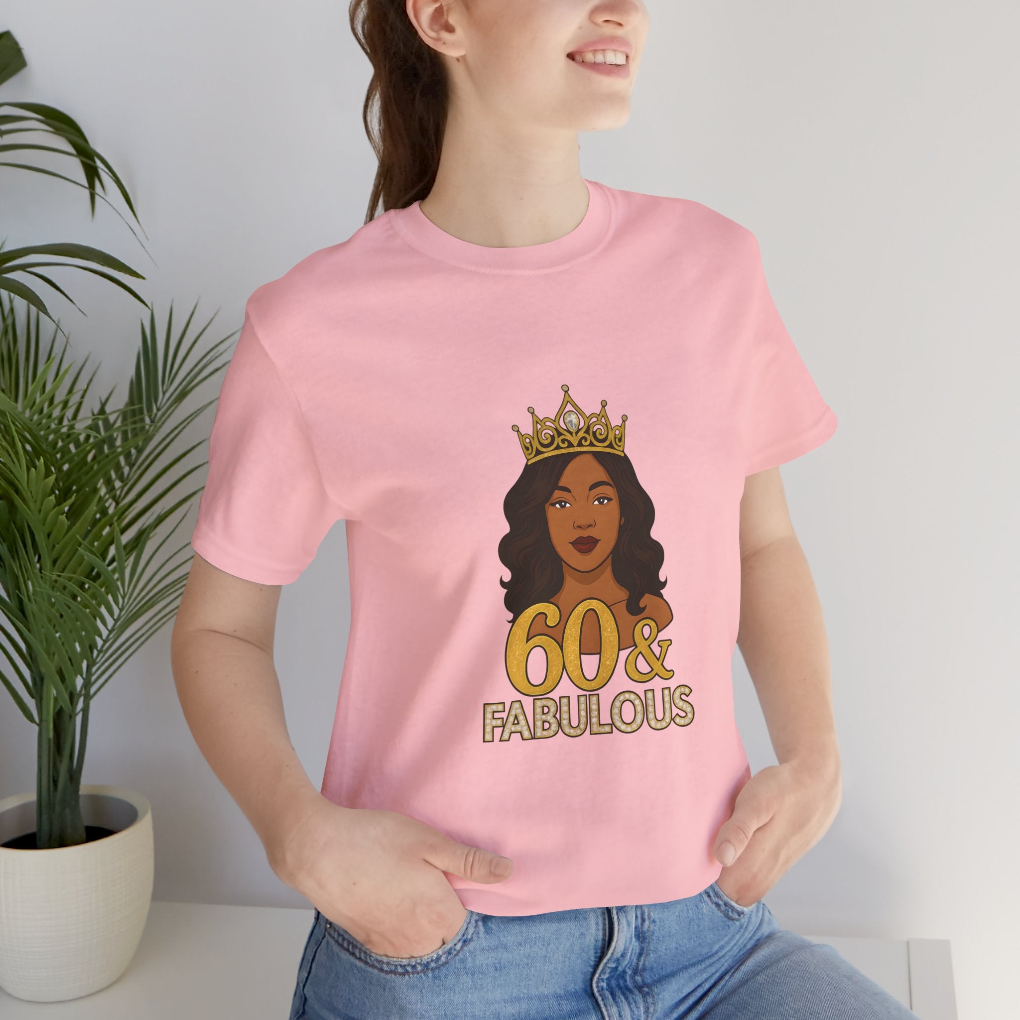 60 & Fabulous Unisex Tee, Birthday Gift Tee, Women's Celebration Shirt, Fun Milestone Birthday Apparel, Perfect for 60th Birthday Party