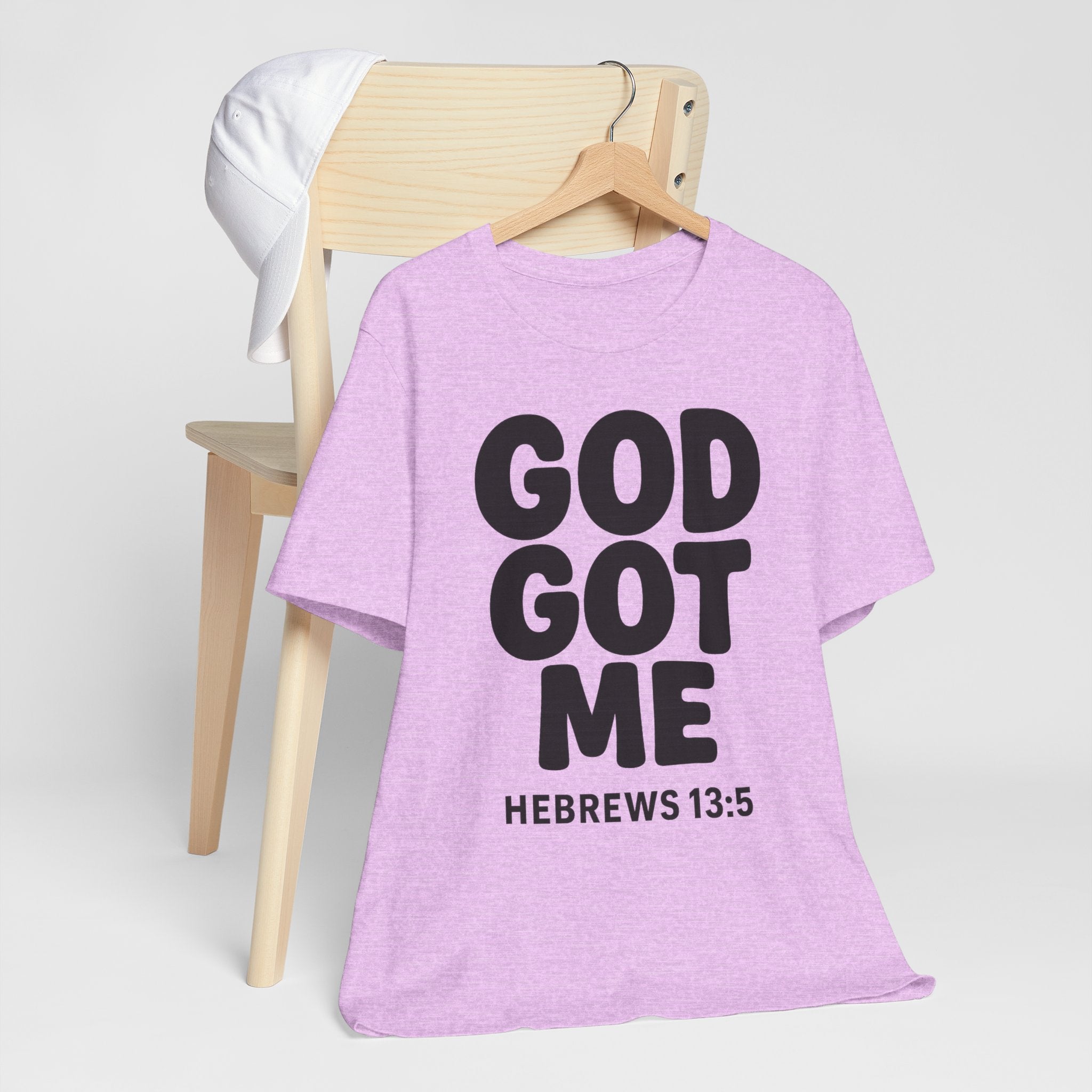 GOD GOT ME Religious T-Shirt, Christian Design. Clothing, Inspirational Tee, Faith Shirt, Unisex Jersey Short Sleeve Tee with