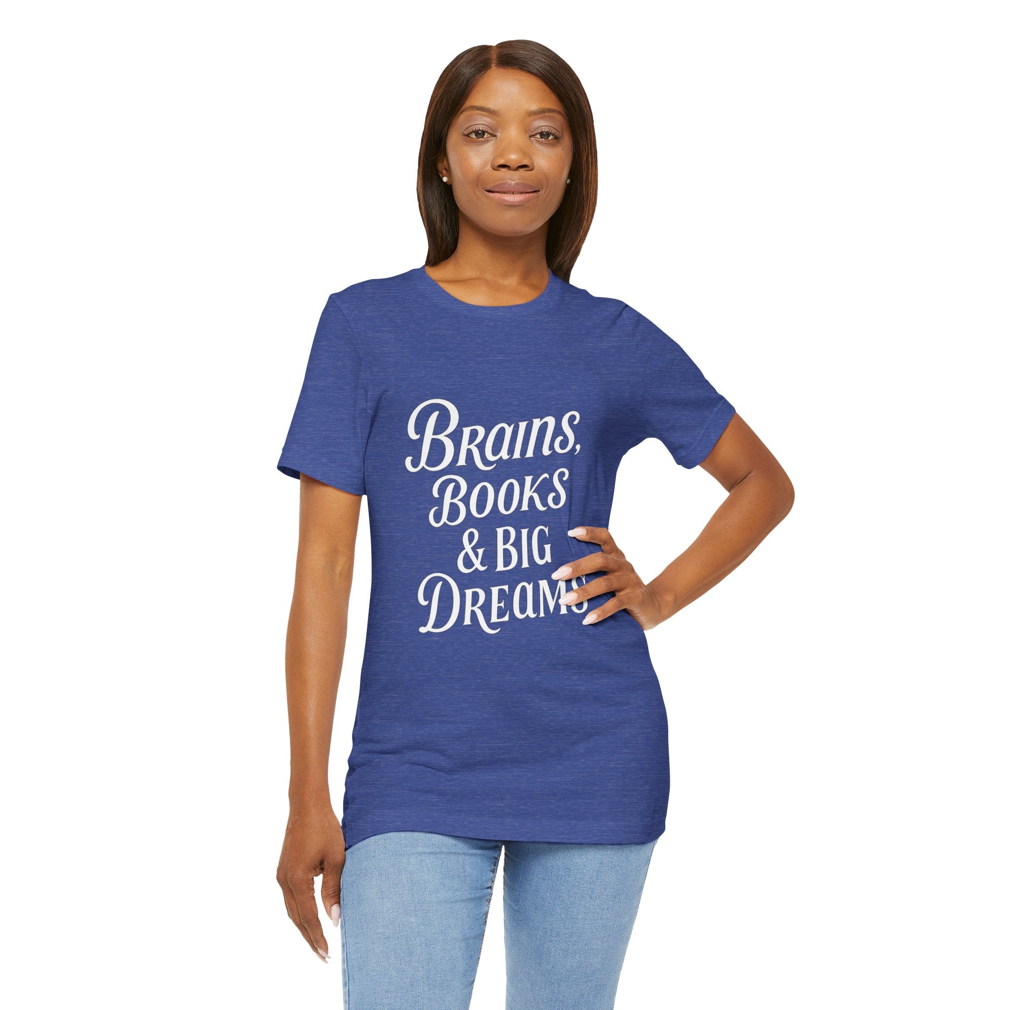 Brainiac Tee, Book Lover Shirt, Big Dreams T-Shirt, Unisex Graphic Top, Intellectual Clothing