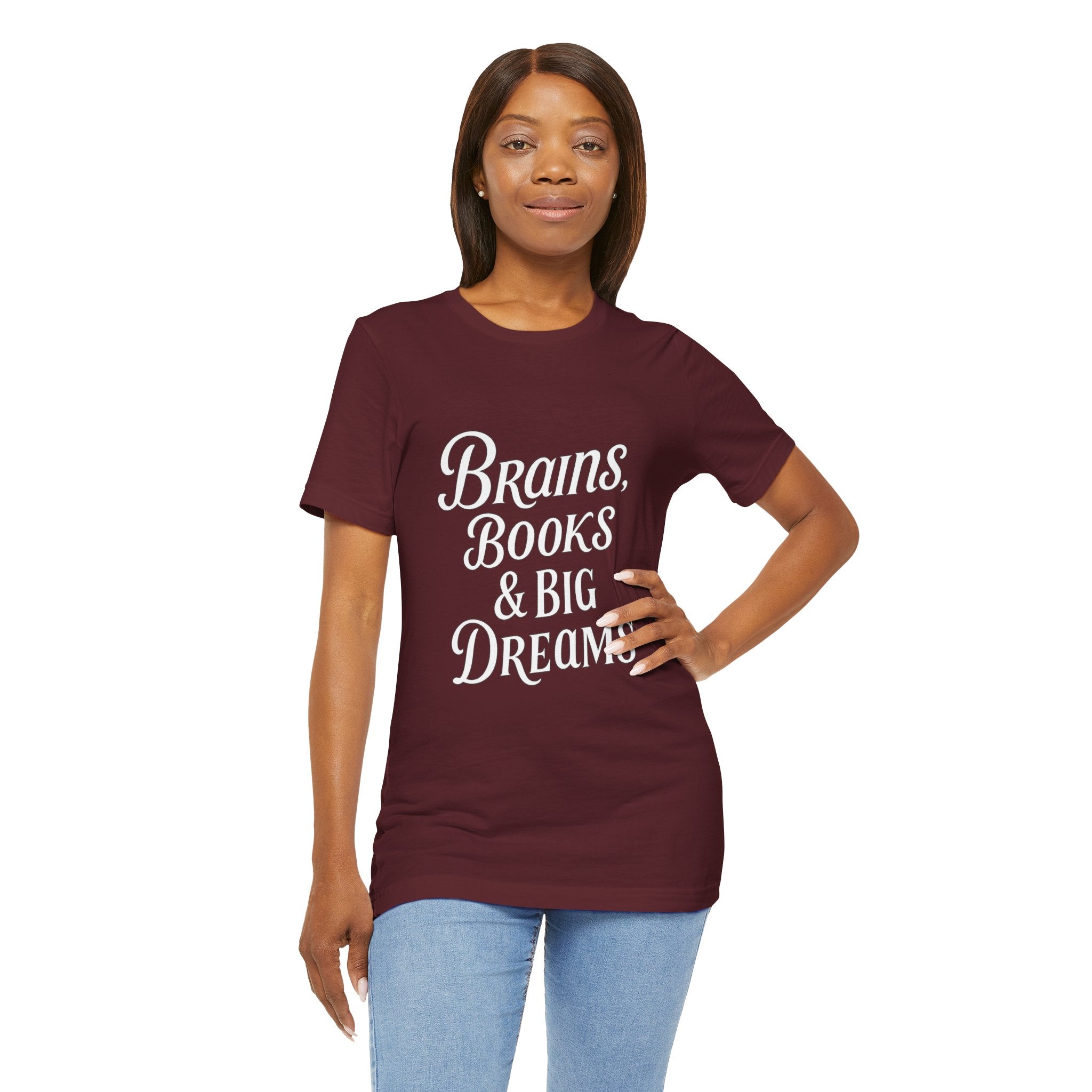 Brainiac Tee, Book Lover Shirt, Big Dreams T-Shirt, Unisex Graphic Top, Intellectual Clothing