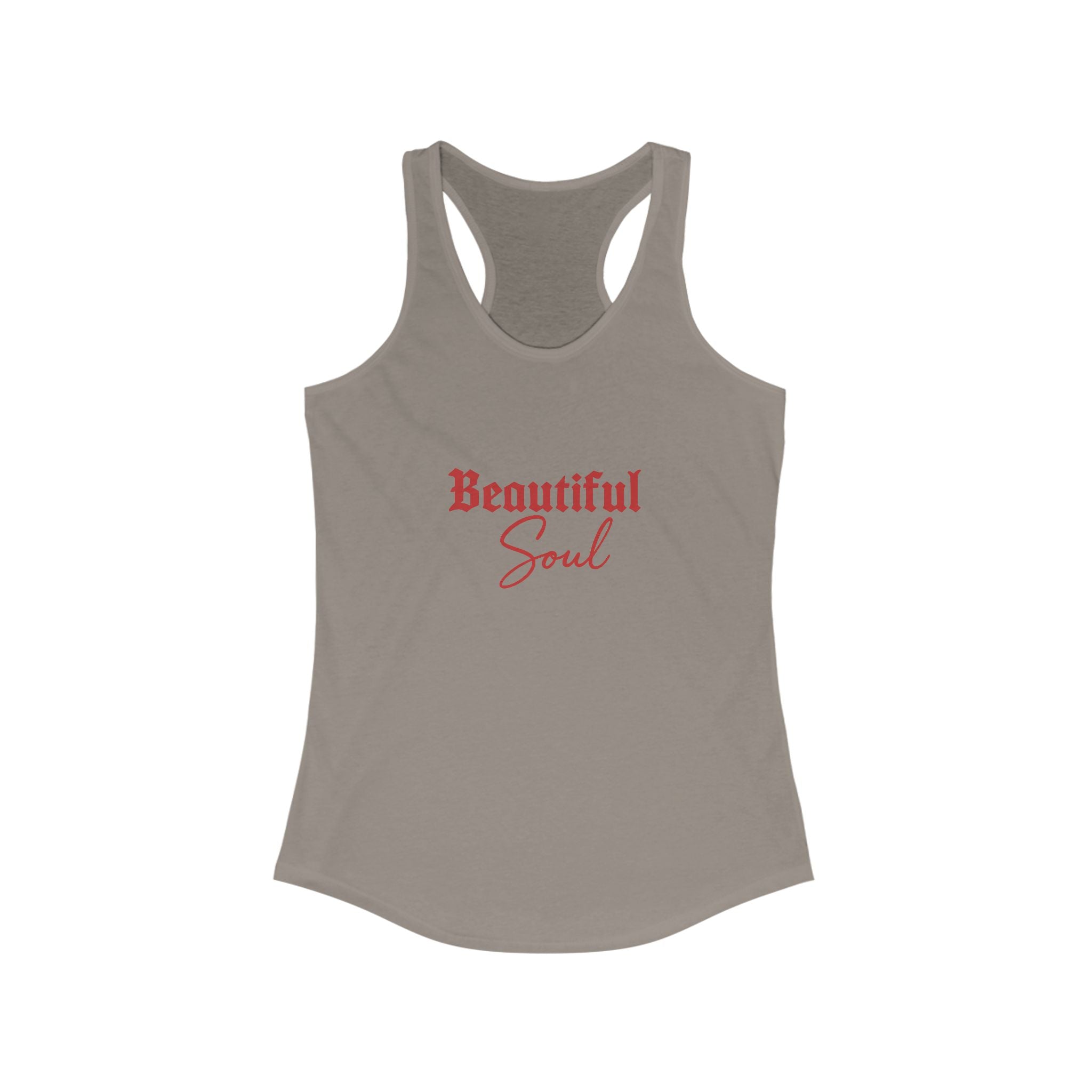 Beautiful Soul Women's Racerback Tank Top - Summer Fashion, Fitness Top, Yoga Wear, Inspirational Gift, Casual Tee