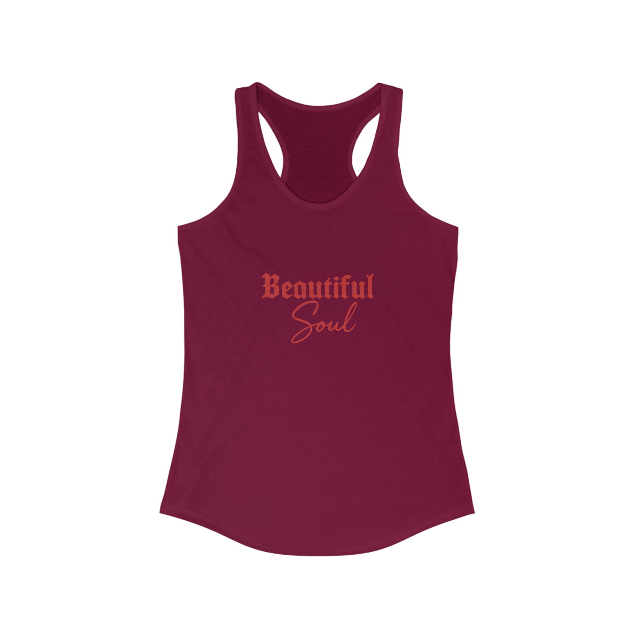 Beautiful Soul Women's Racerback Tank Top - Summer Fashion, Fitness Top, Yoga Wear, Inspirational Gift, Casual Tee