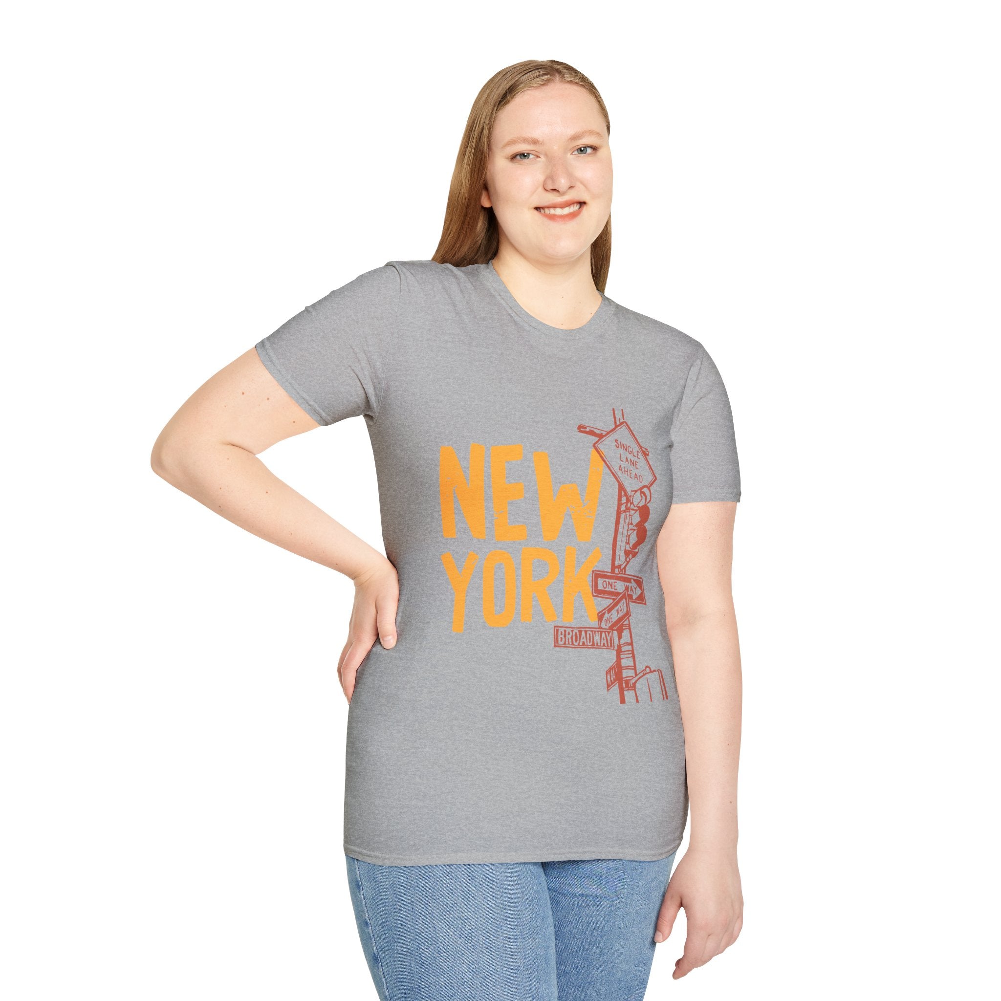New York Skyline Unisex Softstyle T-Shirt, City Apparel, Travel Shirt, Gift for NYC Lovers, Casual Wear, Summer Fashion
