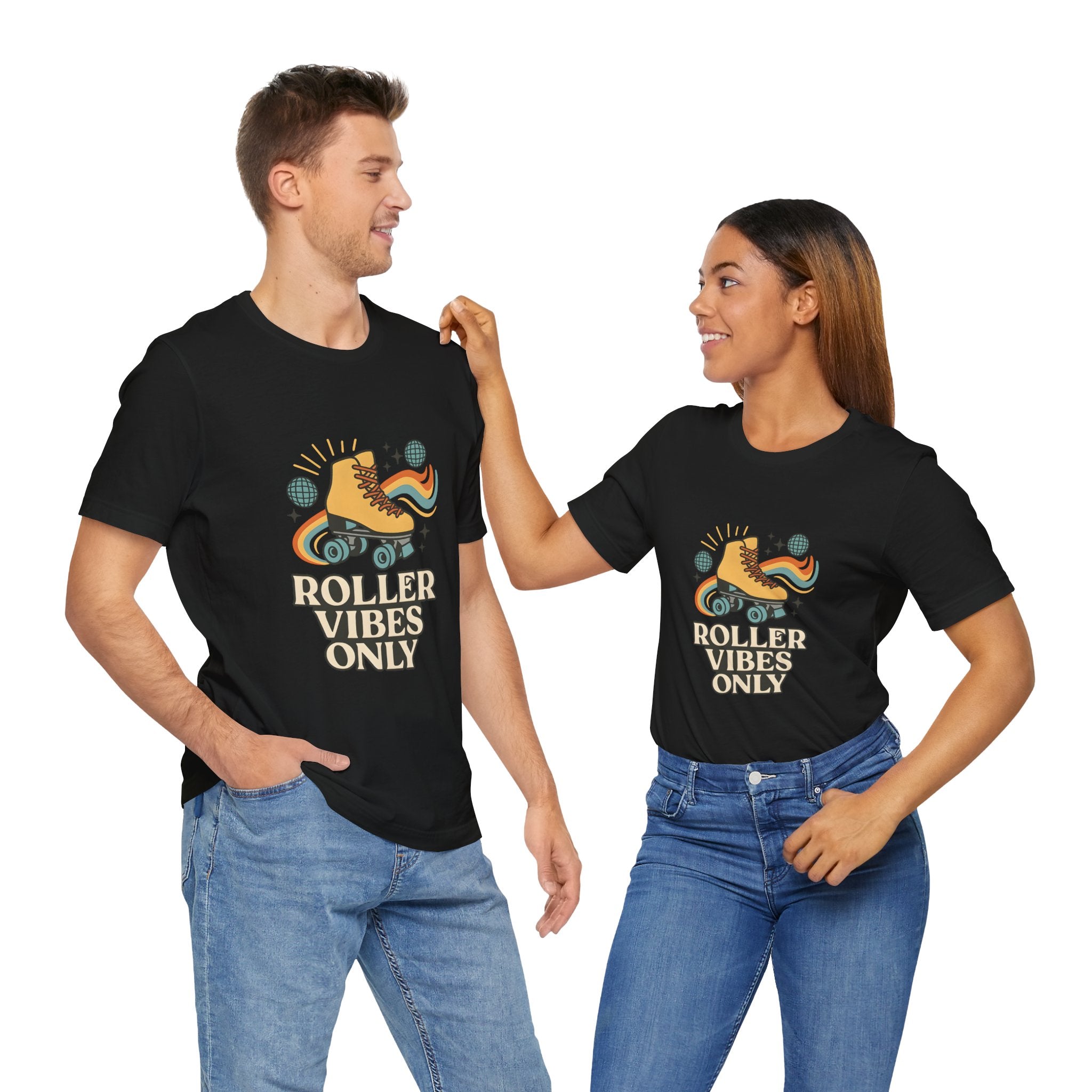 Retro Roller Skating Tee - Roller Vibes Only, Fun Graphic T-Shirt, Unisex Casual Wear, Great Gift for Skating Lovers, Summer Fun
