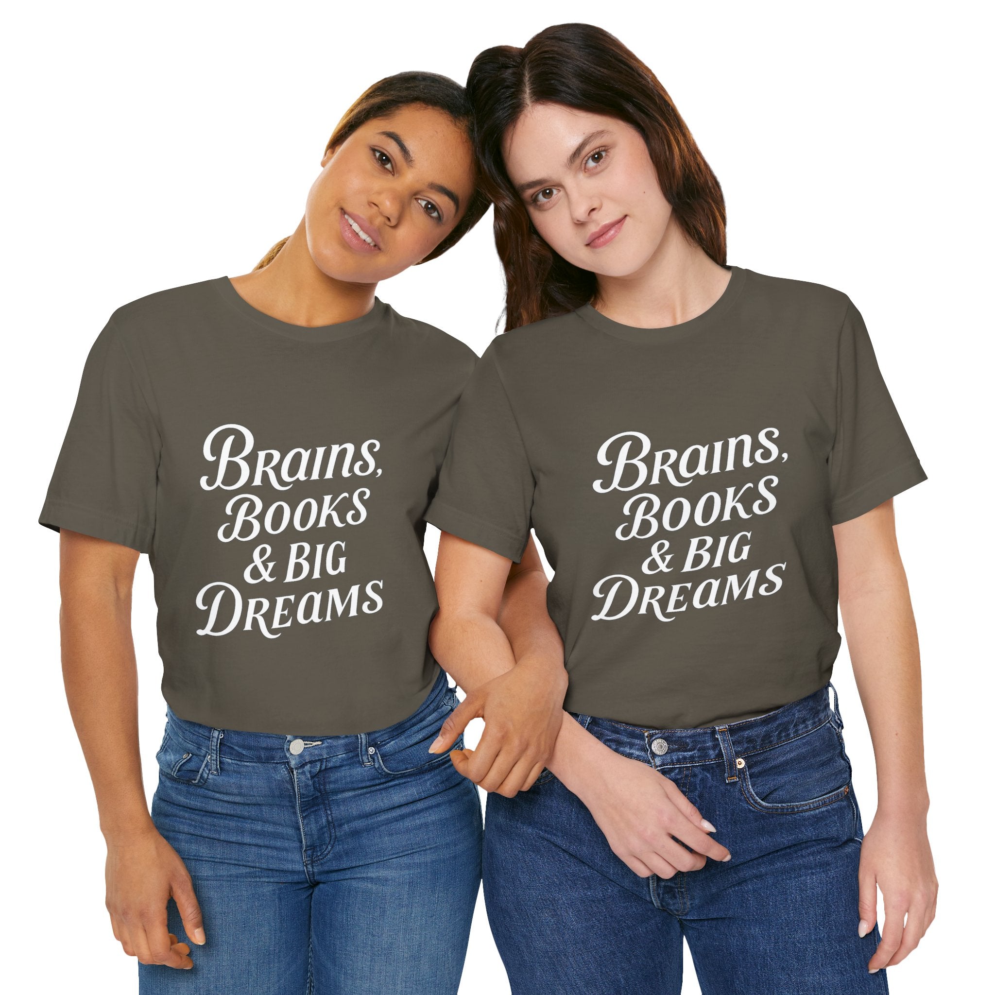 Brainiac Tee, Book Lover Shirt, Big Dreams T-Shirt, Unisex Graphic Top, Intellectual Clothing