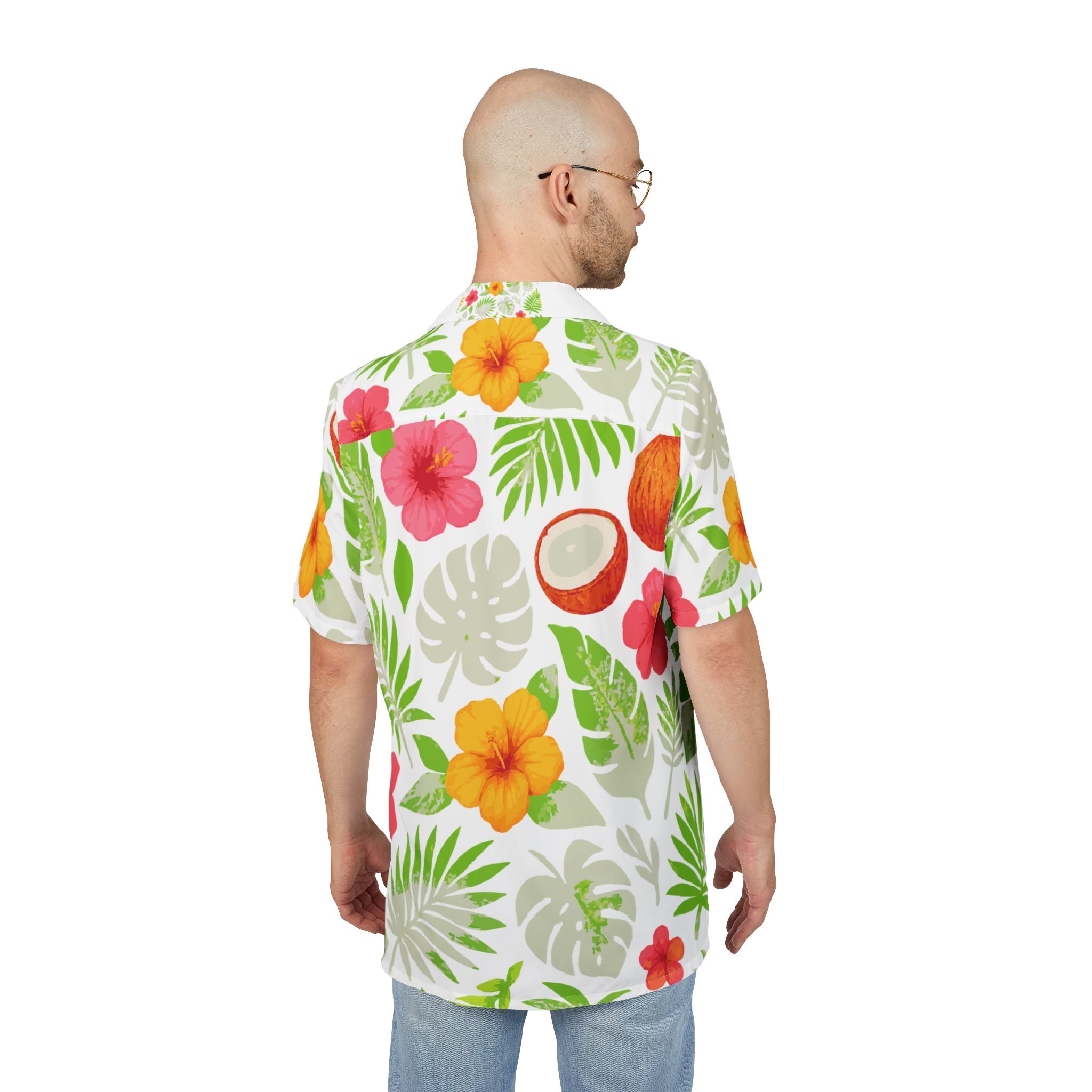 Tropical Paradise Button-Down Shirt | Perfect for Vacations, Summer Parties, Beach Days, Luau Celebrations, Gift for Outdoor Lovers