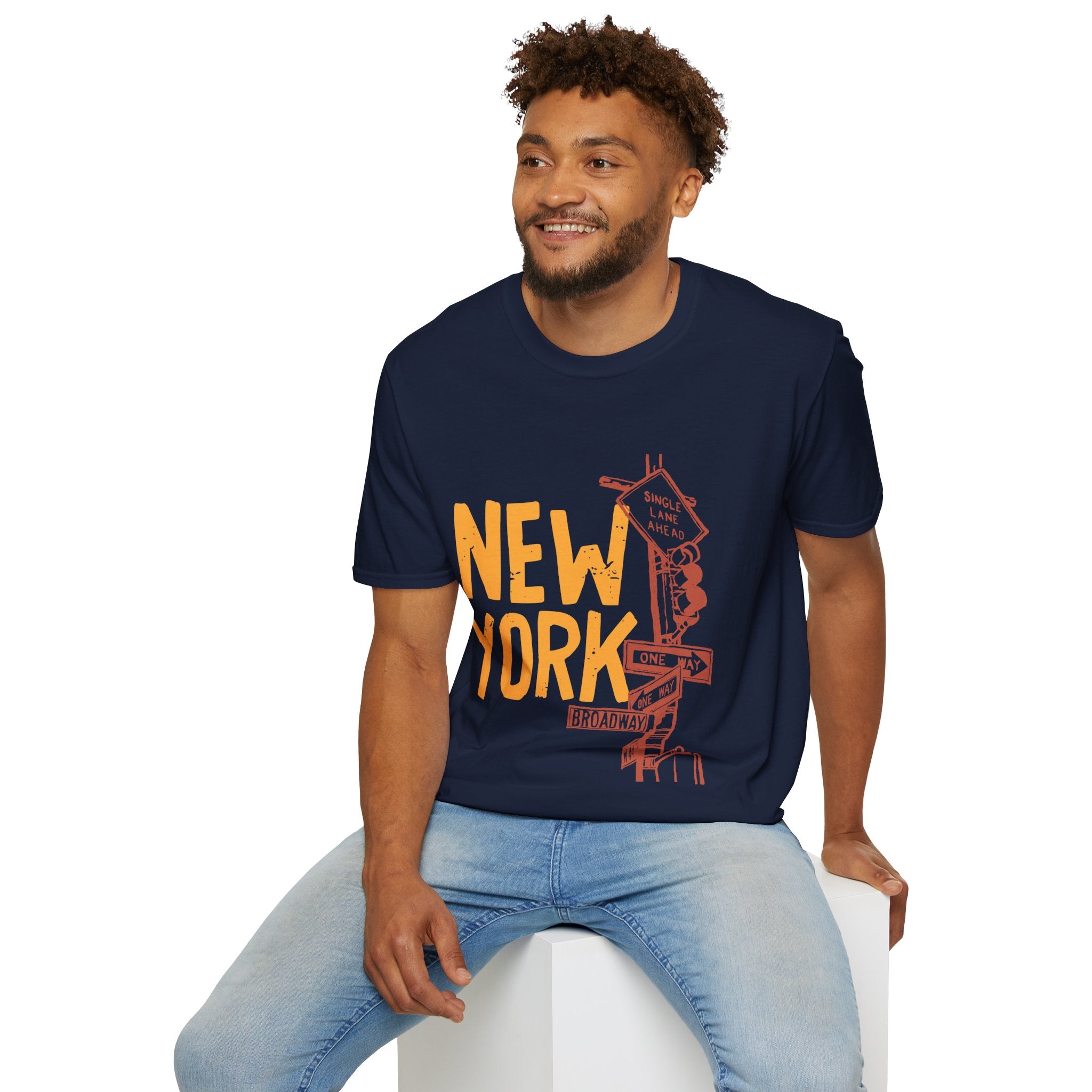 New York Skyline Unisex Softstyle T-Shirt, City Apparel, Travel Shirt, Gift for NYC Lovers, Casual Wear, Summer Fashion