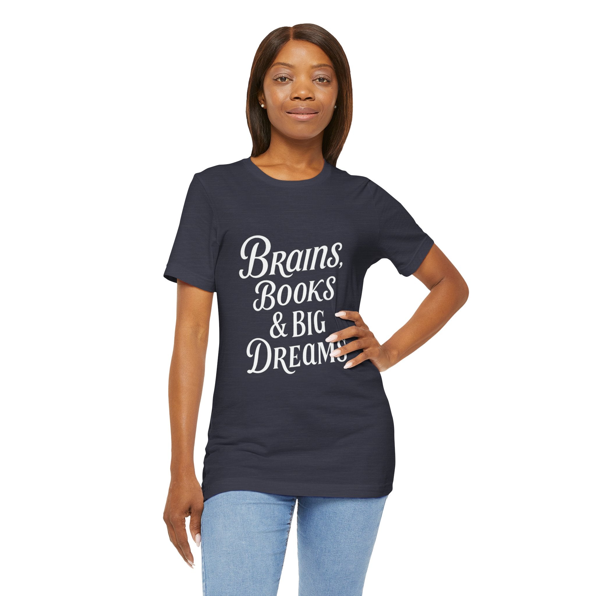 Brainiac Tee, Book Lover Shirt, Big Dreams T-Shirt, Unisex Graphic Top, Intellectual Clothing