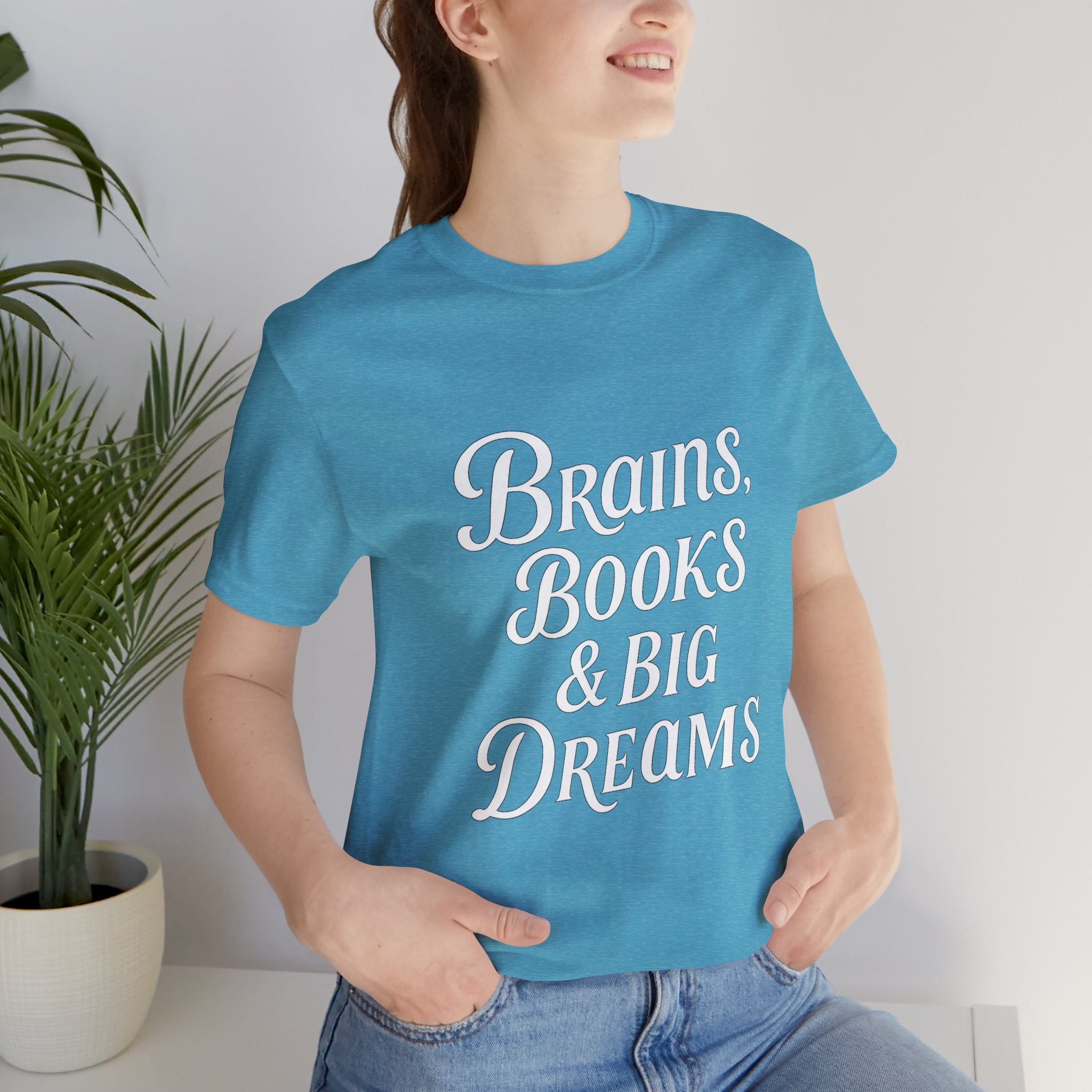 Brainiac Tee, Book Lover Shirt, Big Dreams T-Shirt, Unisex Graphic Top, Intellectual Clothing