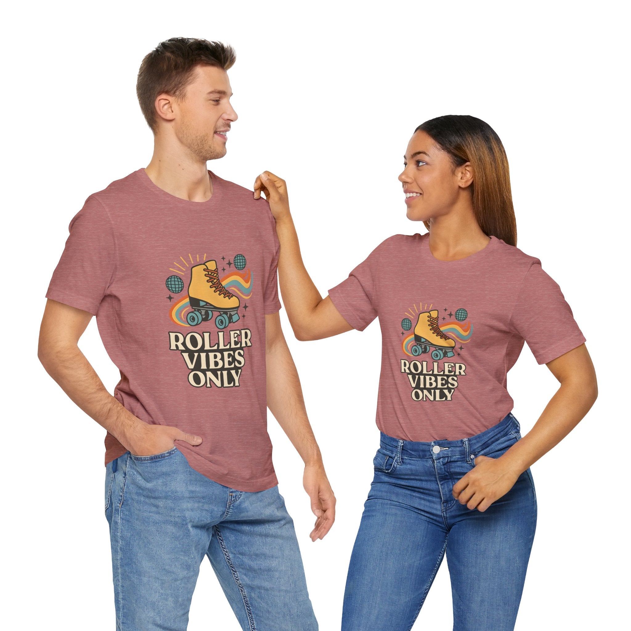 Retro Roller Skating Tee - Roller Vibes Only, Fun Graphic T-Shirt, Unisex Casual Wear, Great Gift for Skating Lovers, Summer Fun