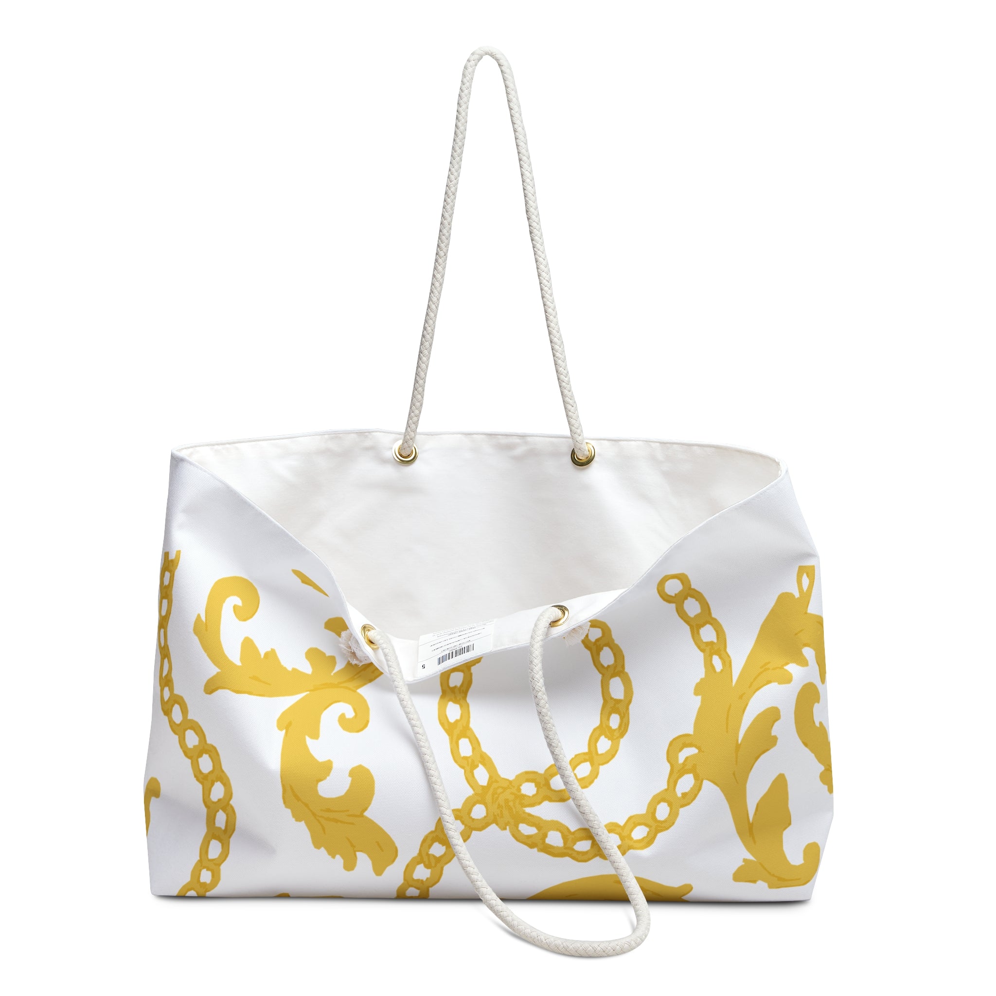 Chic Yellow Gold-Patterned Weekender Bag | Stylish Travel Tote | Perfect Gift for Getaways, Vacations, and Beach Days