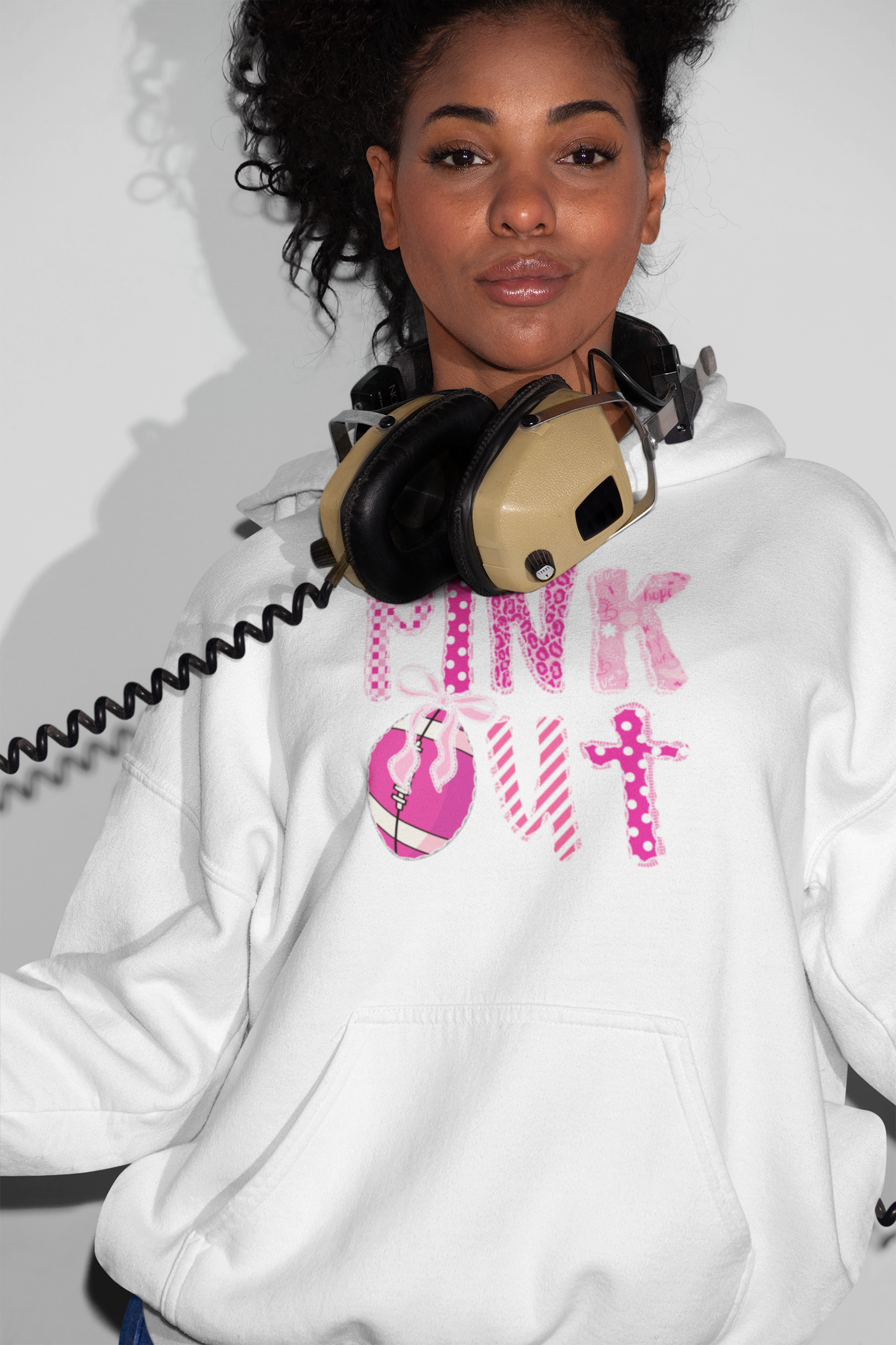 Girlie College Hoodie: Fun Casualwear for College Girls, Cute Sweatshirt, Perfect Gift for Students, Pink Out Event Gear, Everyday Style