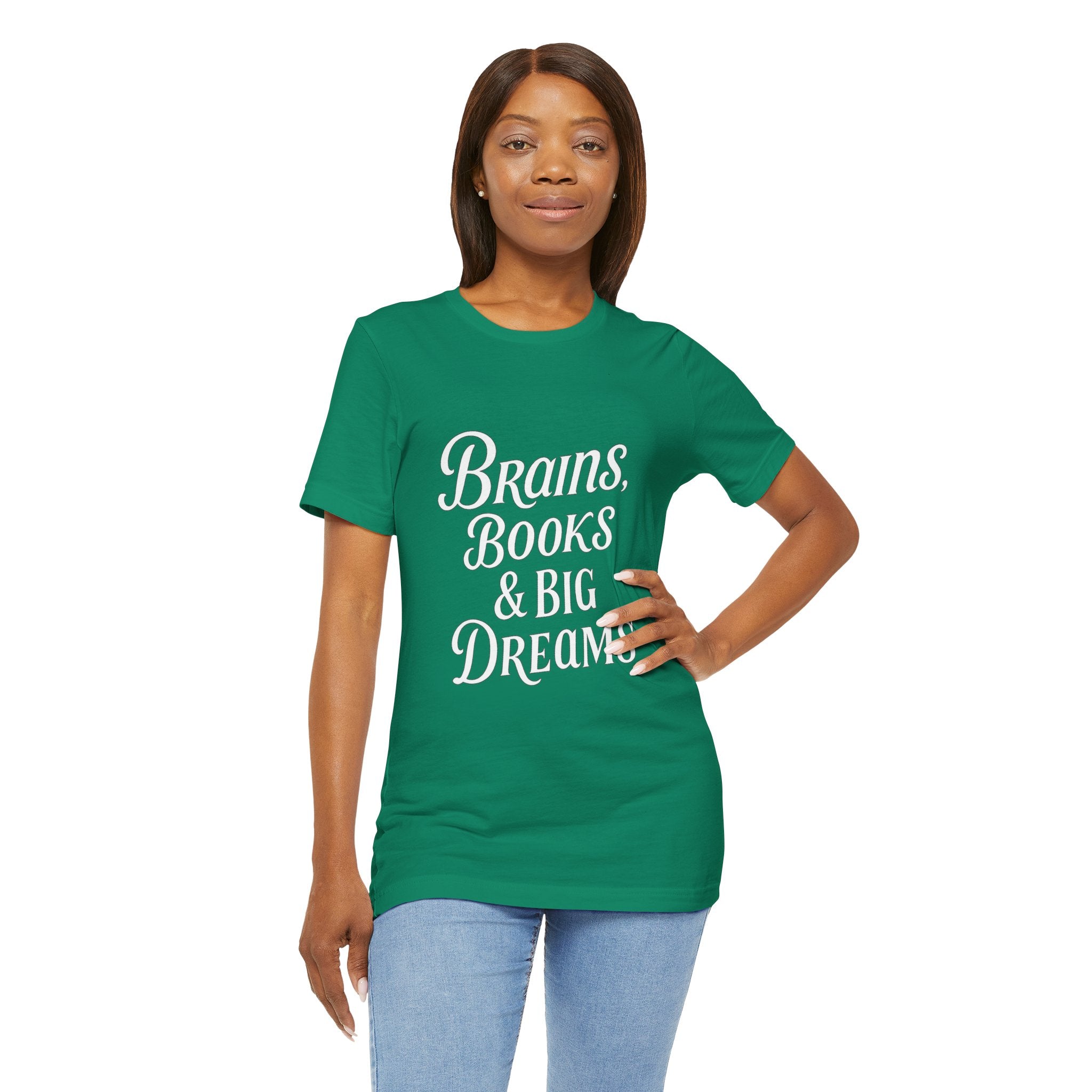 Brainiac Tee, Book Lover Shirt, Big Dreams T-Shirt, Unisex Graphic Top, Intellectual Clothing