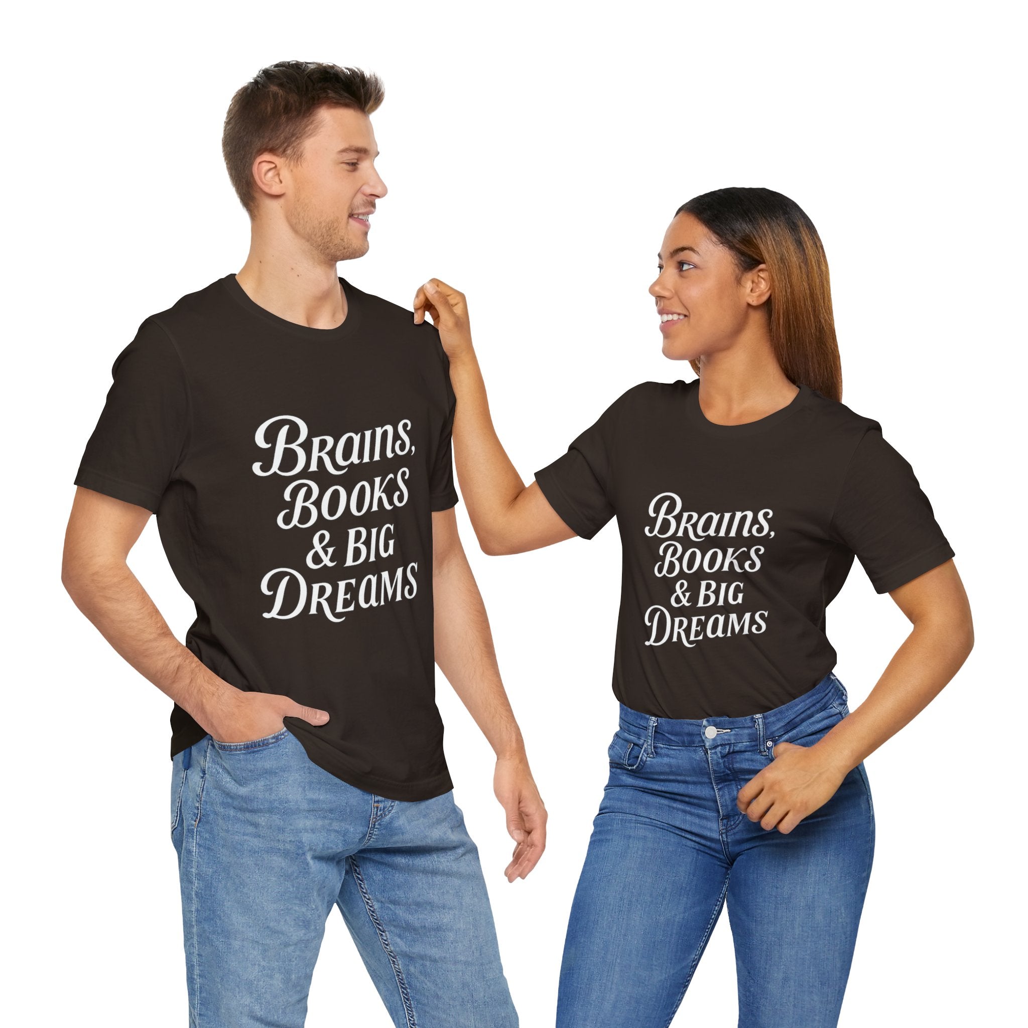 Brainiac Tee, Book Lover Shirt, Big Dreams T-Shirt, Unisex Graphic Top, Intellectual Clothing