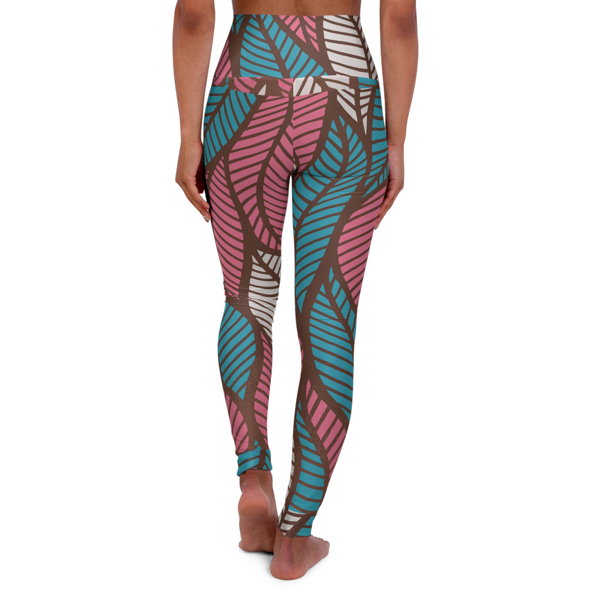 Ankara High Waisted Leggings - African Print Yoga Pants, Workout Tights, Ethnic Print Activewear, Boho Fitness Apparel, Tribal Print