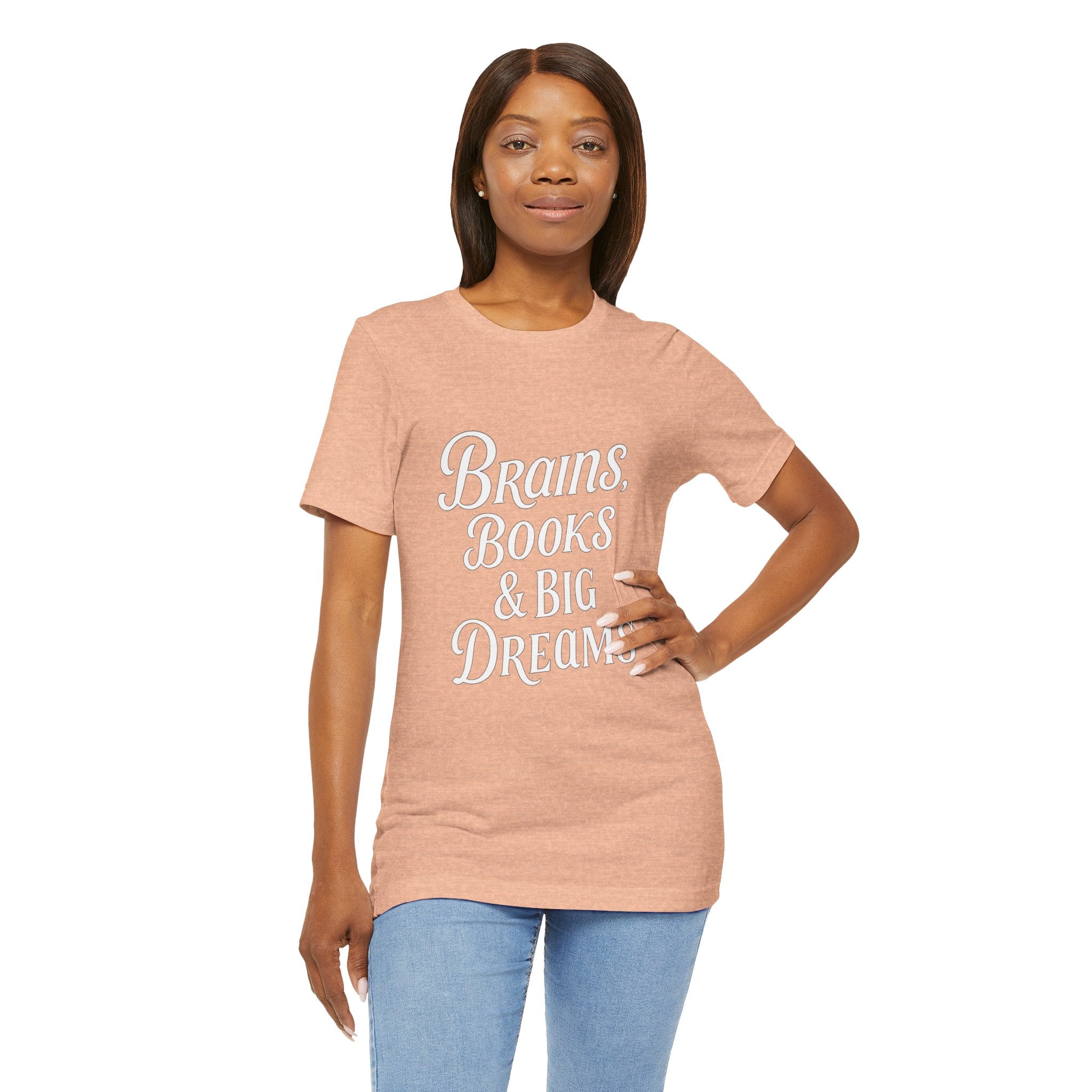 Brainiac Tee, Book Lover Shirt, Big Dreams T-Shirt, Unisex Graphic Top, Intellectual Clothing