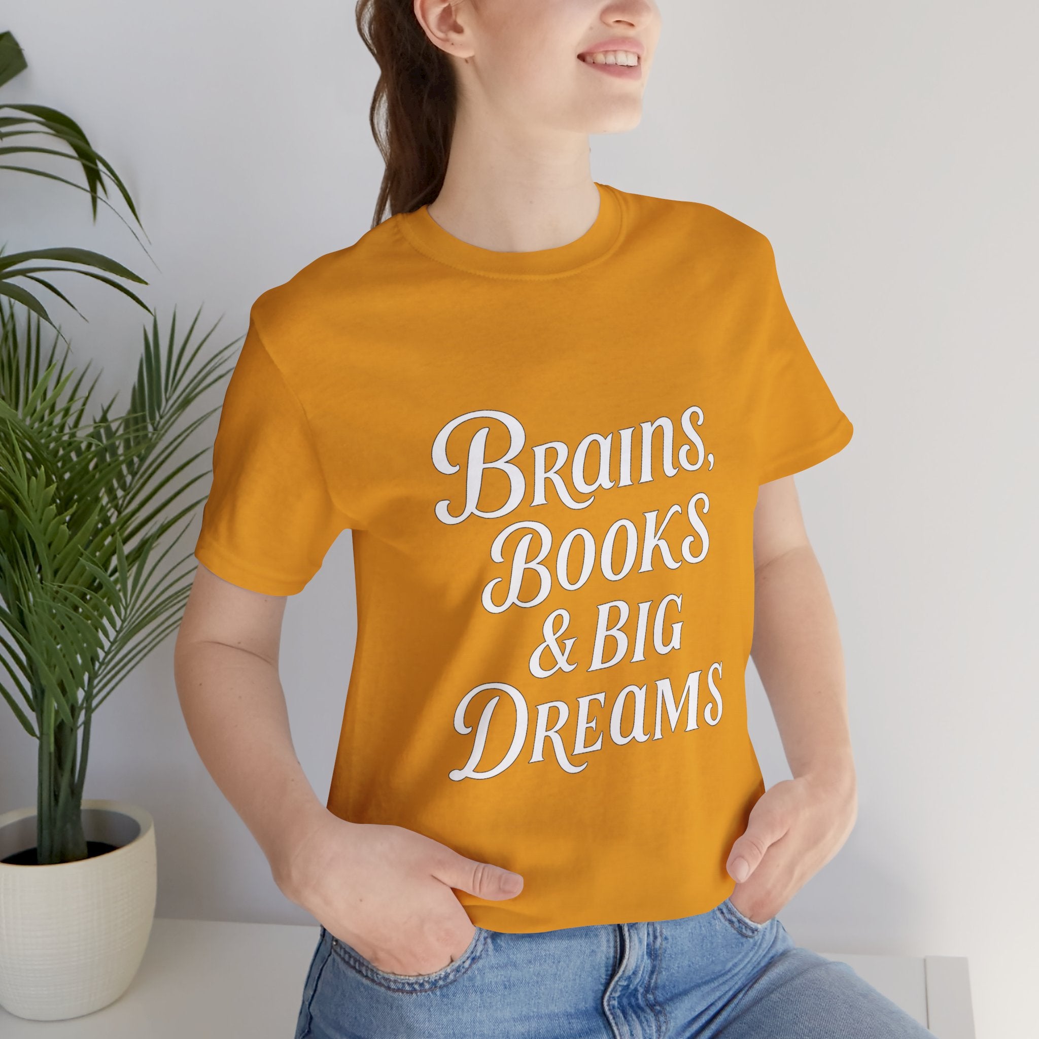Brainiac Tee, Book Lover Shirt, Big Dreams T-Shirt, Unisex Graphic Top, Intellectual Clothing