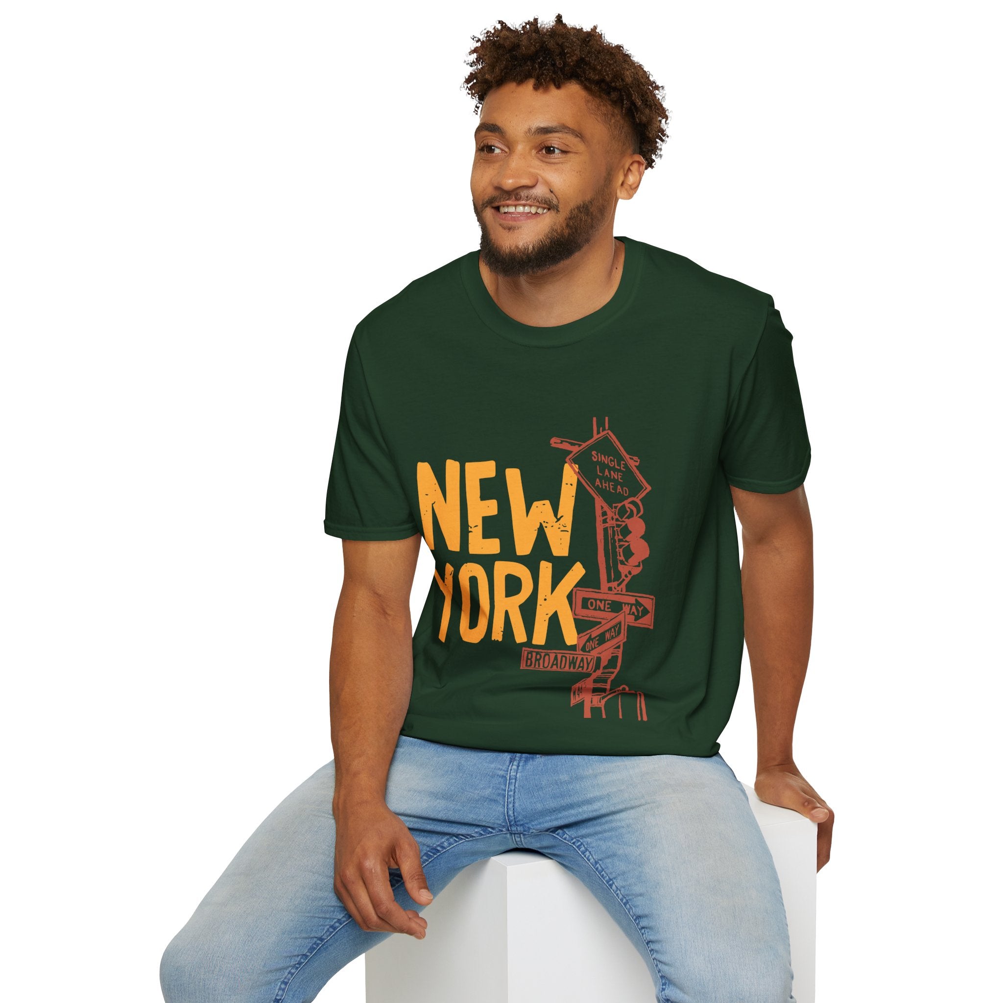 New York Skyline Unisex Softstyle T-Shirt, City Apparel, Travel Shirt, Gift for NYC Lovers, Casual Wear, Summer Fashion
