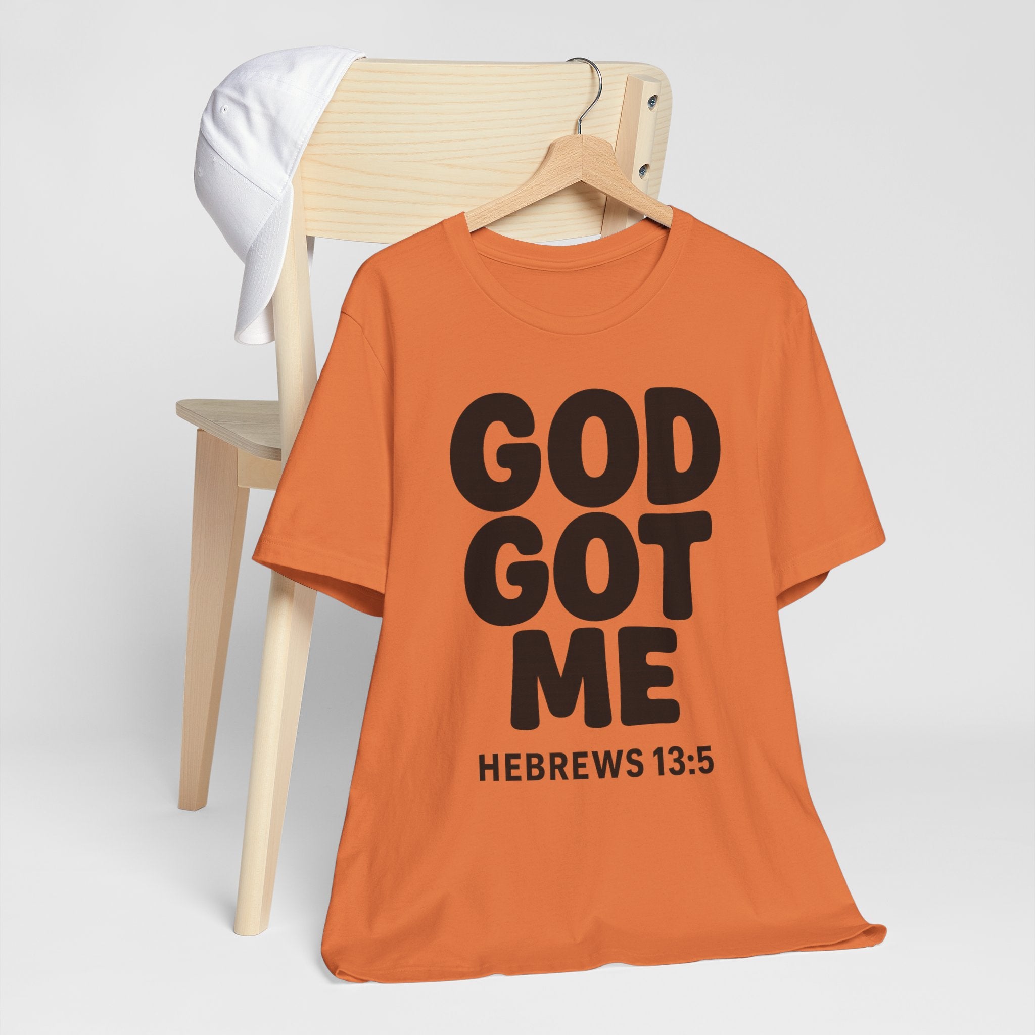 GOD GOT ME Religious T-Shirt, Christian Design. Clothing, Inspirational Tee, Faith Shirt, Unisex Jersey Short Sleeve Tee with
