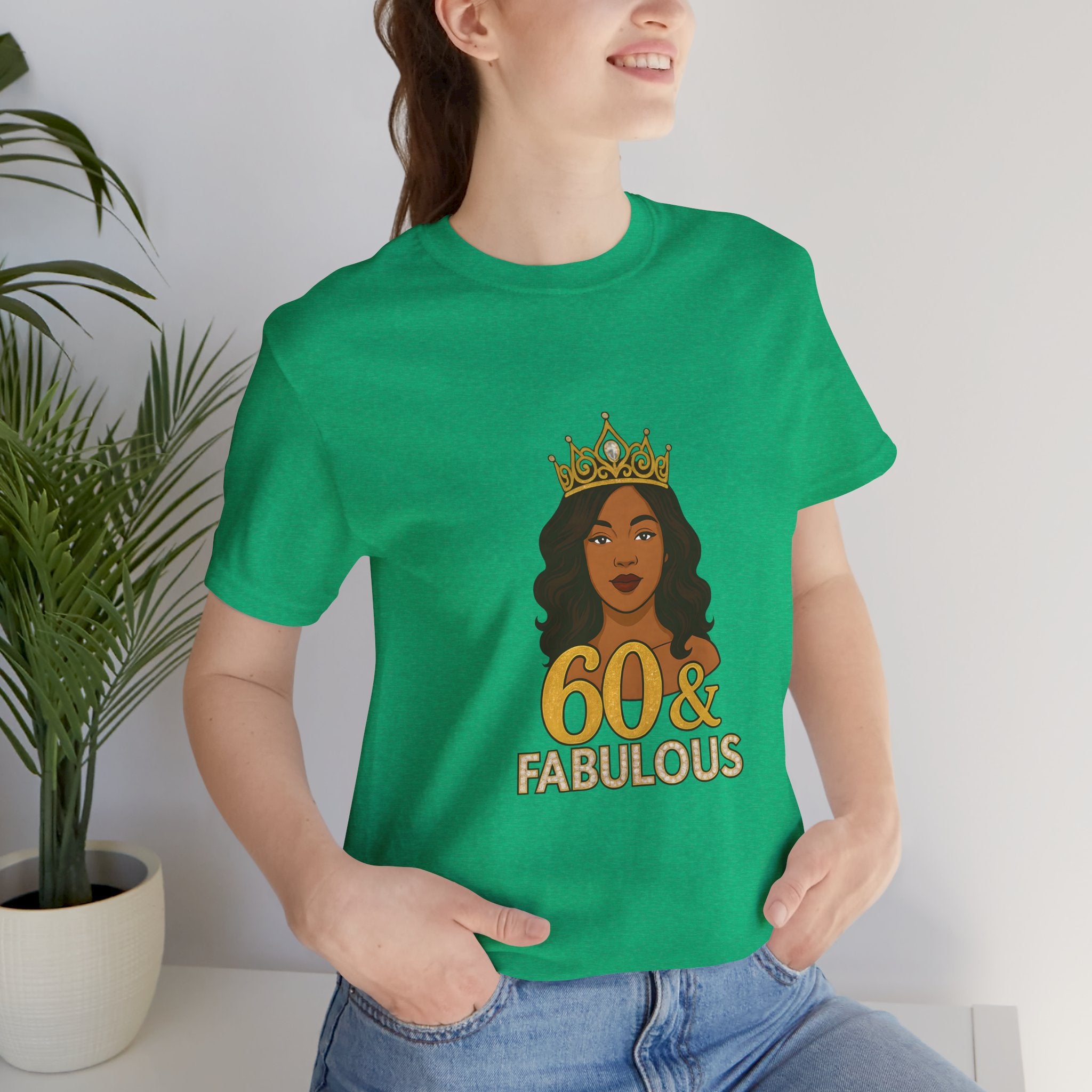 60 & Fabulous Unisex Tee, Birthday Gift Tee, Women's Celebration Shirt, Fun Milestone Birthday Apparel, Perfect for 60th Birthday Party