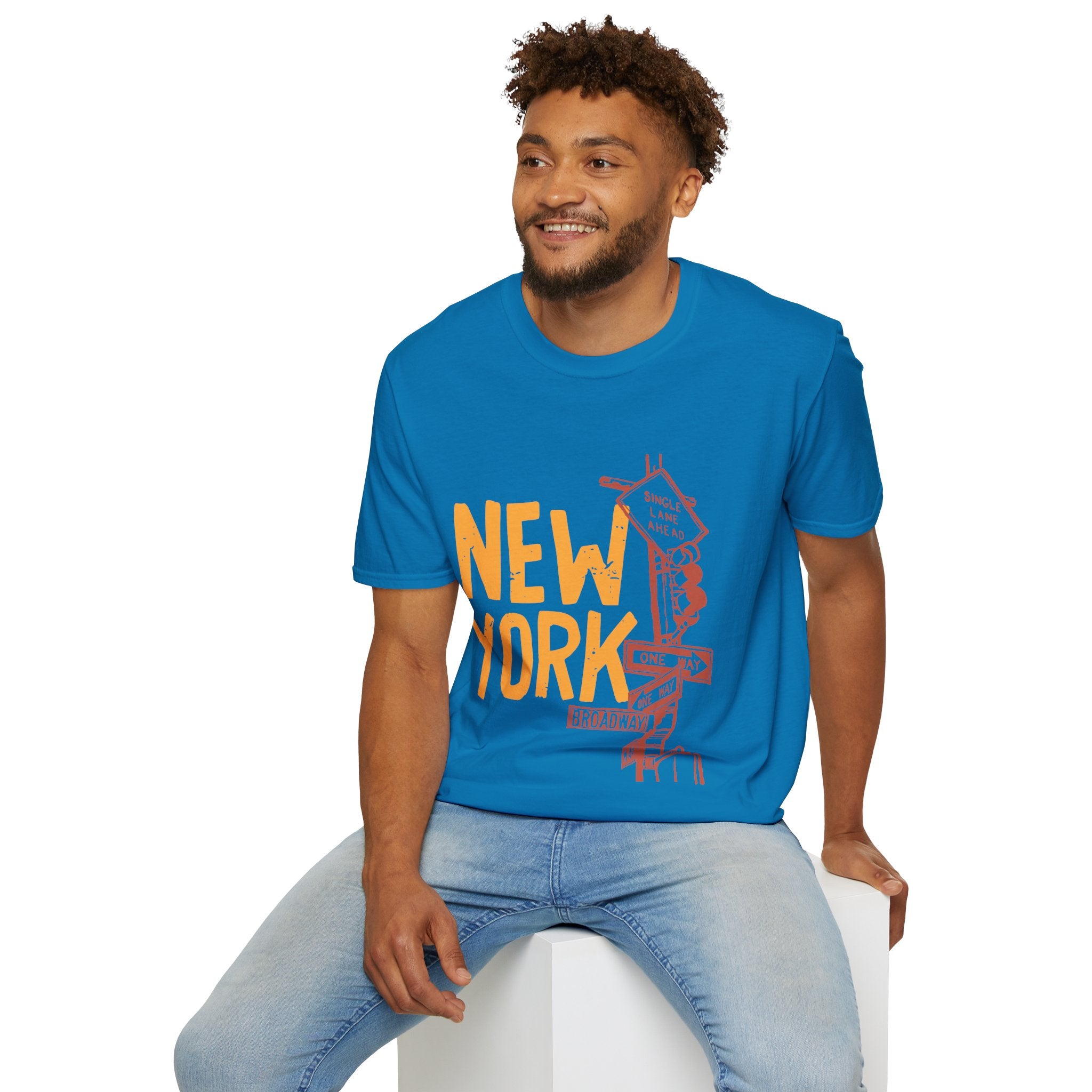 New York Skyline Unisex Softstyle T-Shirt, City Apparel, Travel Shirt, Gift for NYC Lovers, Casual Wear, Summer Fashion