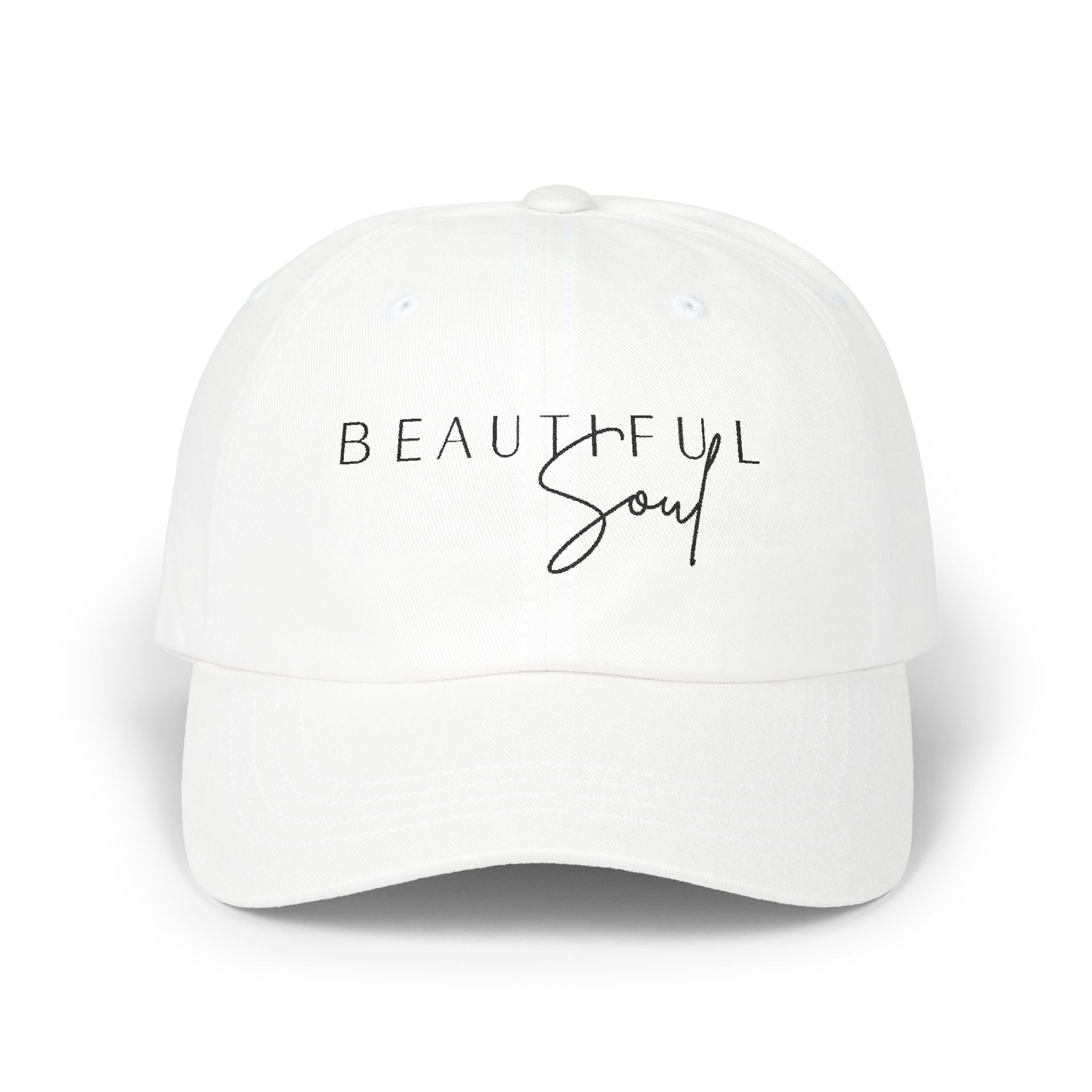 Beautiful Soul Dad Cap - Stylish White Hat, Gift for Dads, Adjustable Summer Accessory, Trendy Cap for Any Occasion, Casual Wear