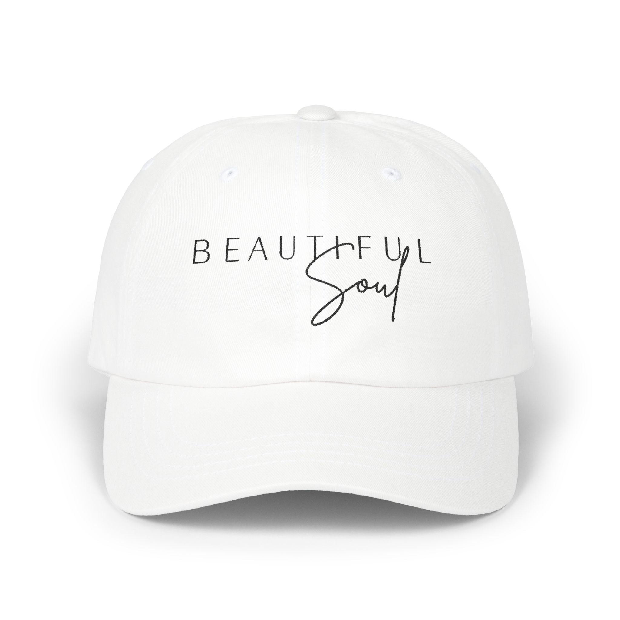 Beautiful Soul Dad Cap - Stylish White Hat, Gift for Dads, Adjustable Summer Accessory, Trendy Cap for Any Occasion, Casual Wear