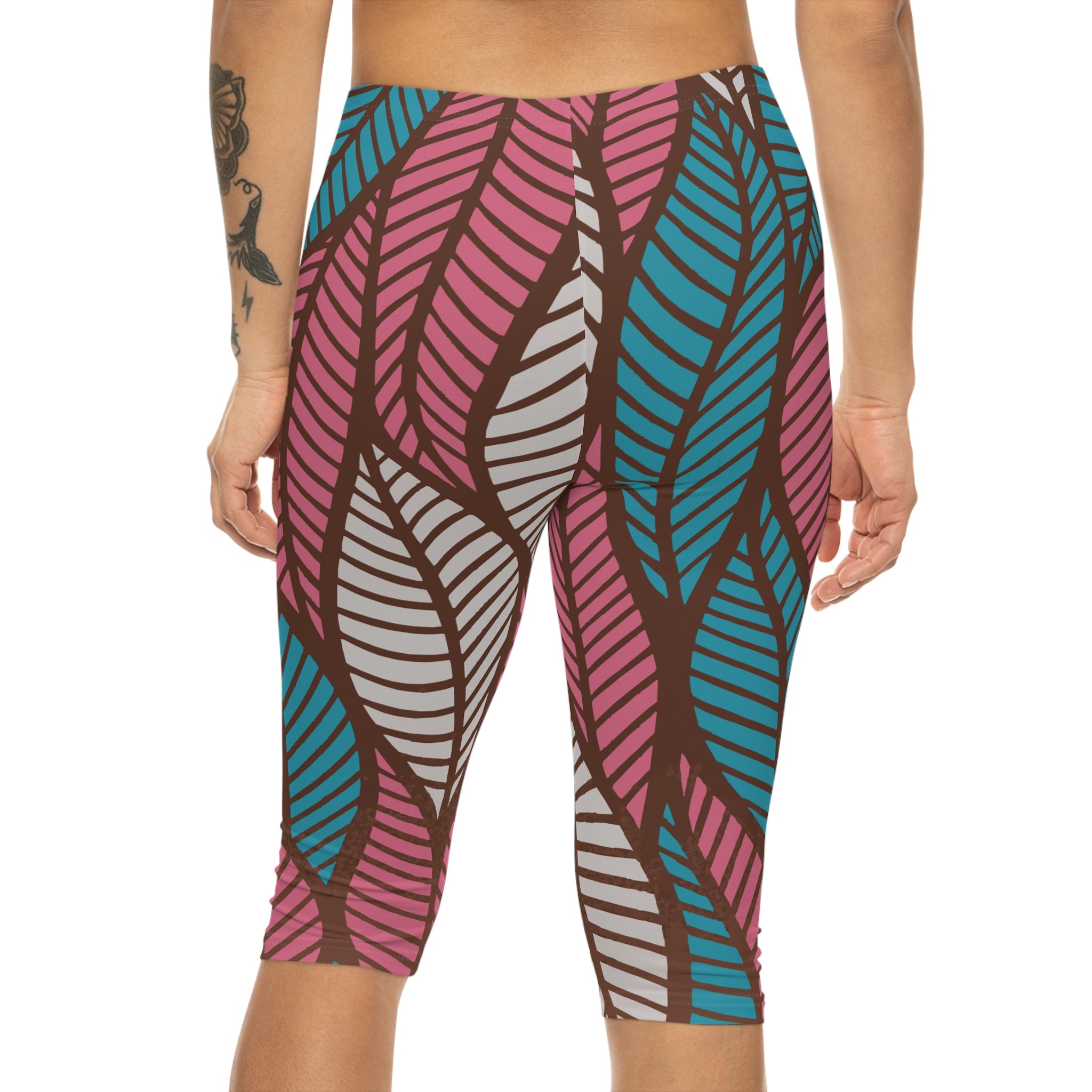 Ankara Women's Leggings, African Print Yoga Pants, Tribal Pattern Workout Tights, Ethnic Festival Fashion, Boho Capri Leggings, Colorful