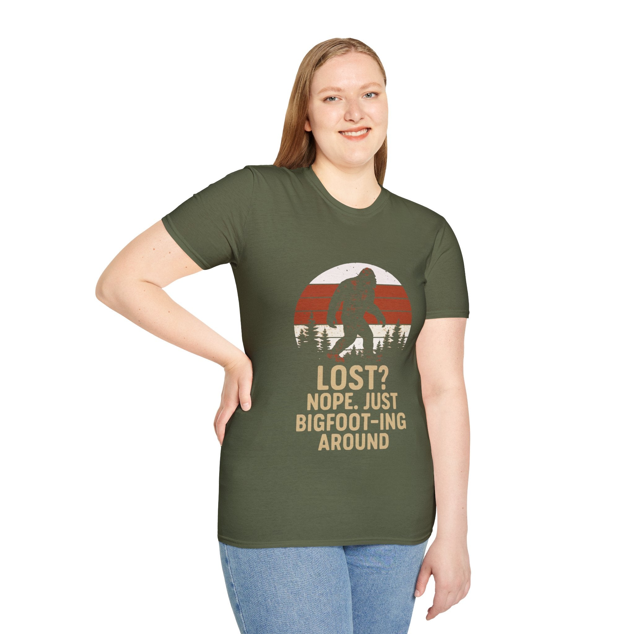 Bigfoot Adventure T-Shirt - Fun Unisex Tee for Nature Lovers, Casual Wear, Gift for Outdoorsy Friends, Hiking Gear, Unique Apparel