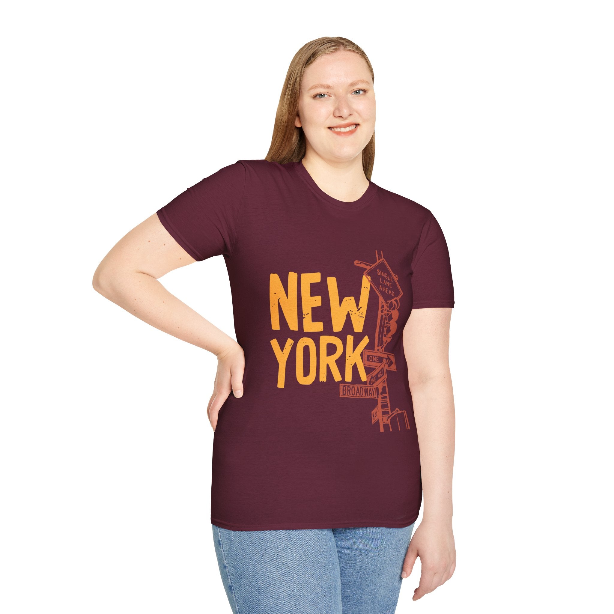 New York Skyline Unisex Softstyle T-Shirt, City Apparel, Travel Shirt, Gift for NYC Lovers, Casual Wear, Summer Fashion
