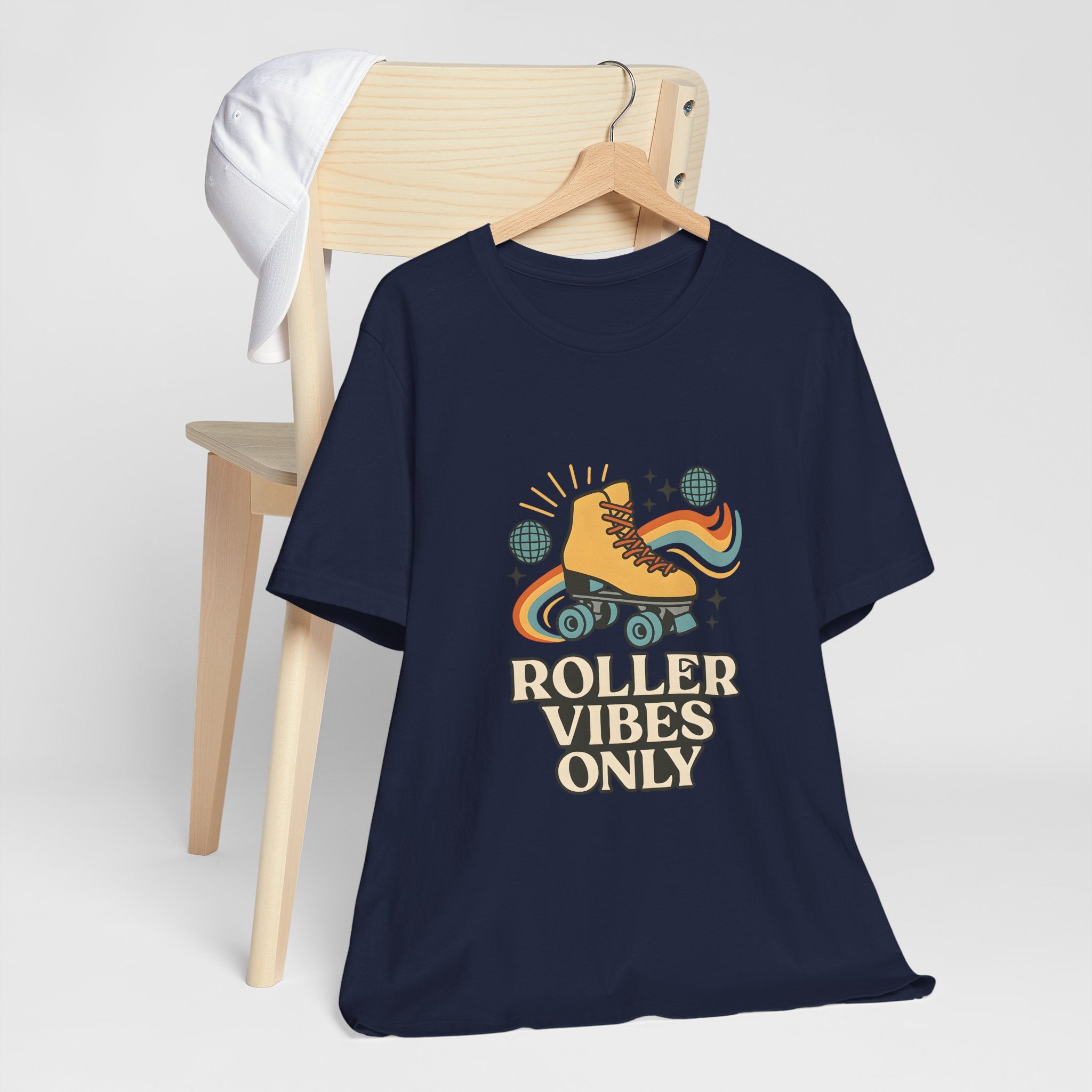 Retro Roller Skating Tee - Roller Vibes Only, Fun Graphic T-Shirt, Unisex Casual Wear, Great Gift for Skating Lovers, Summer Fun