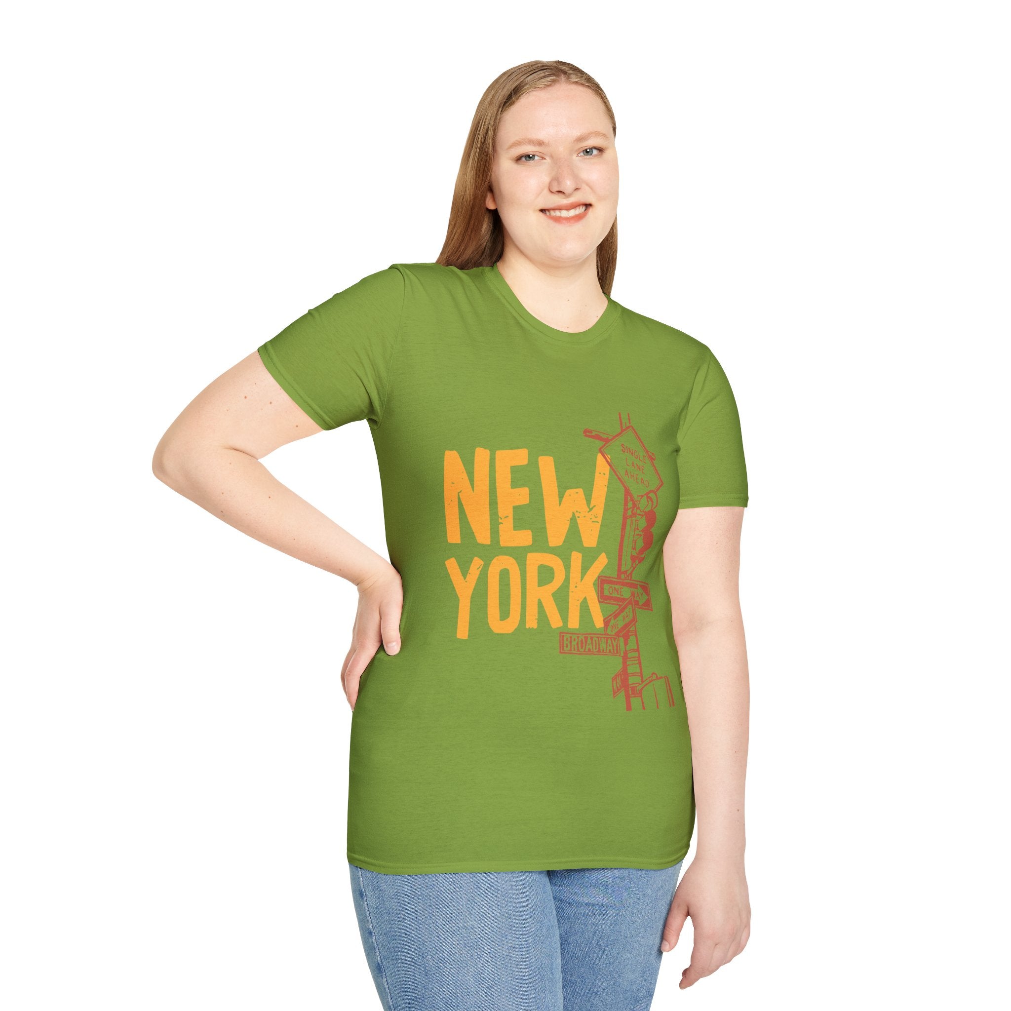 New York Skyline Unisex Softstyle T-Shirt, City Apparel, Travel Shirt, Gift for NYC Lovers, Casual Wear, Summer Fashion