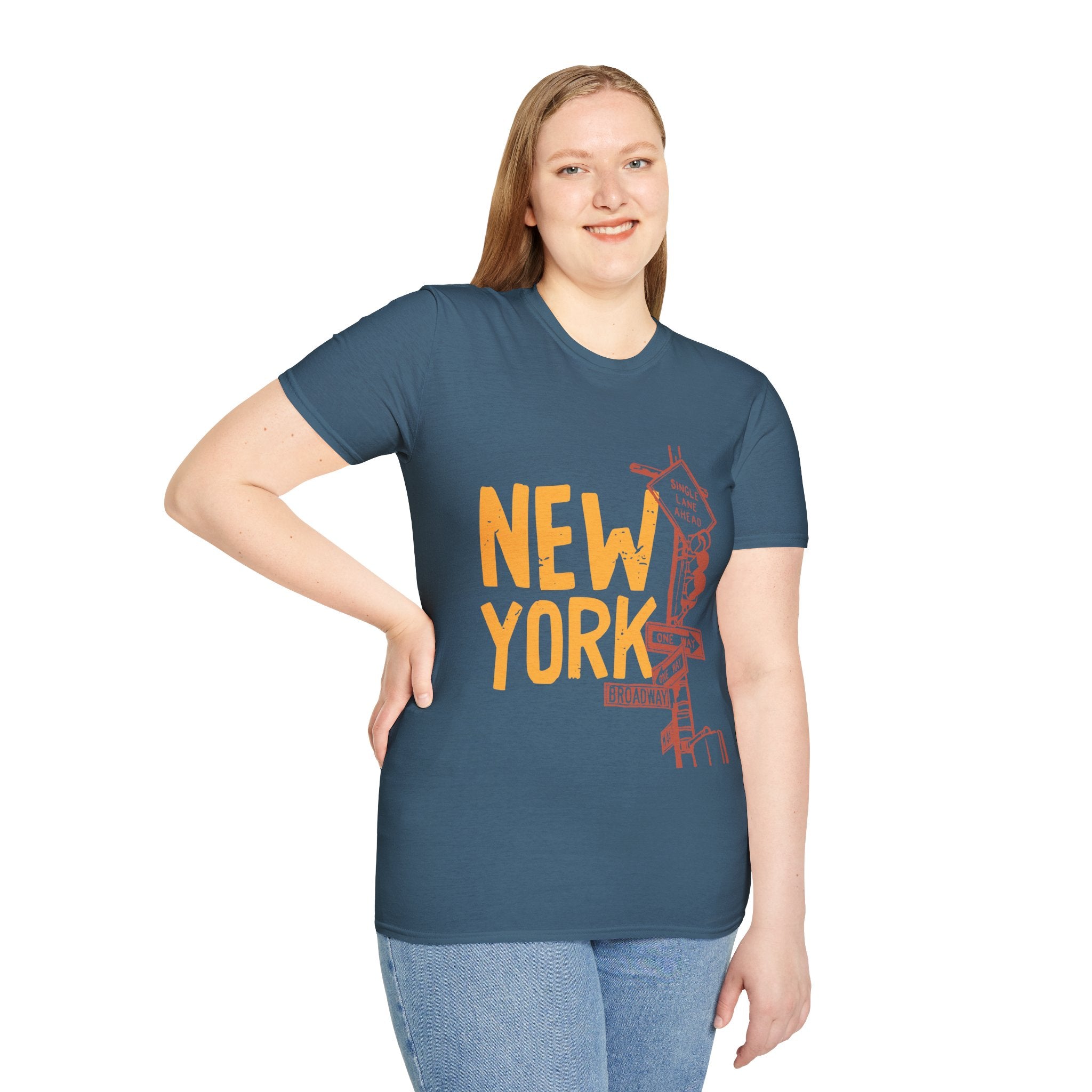 New York Skyline Unisex Softstyle T-Shirt, City Apparel, Travel Shirt, Gift for NYC Lovers, Casual Wear, Summer Fashion