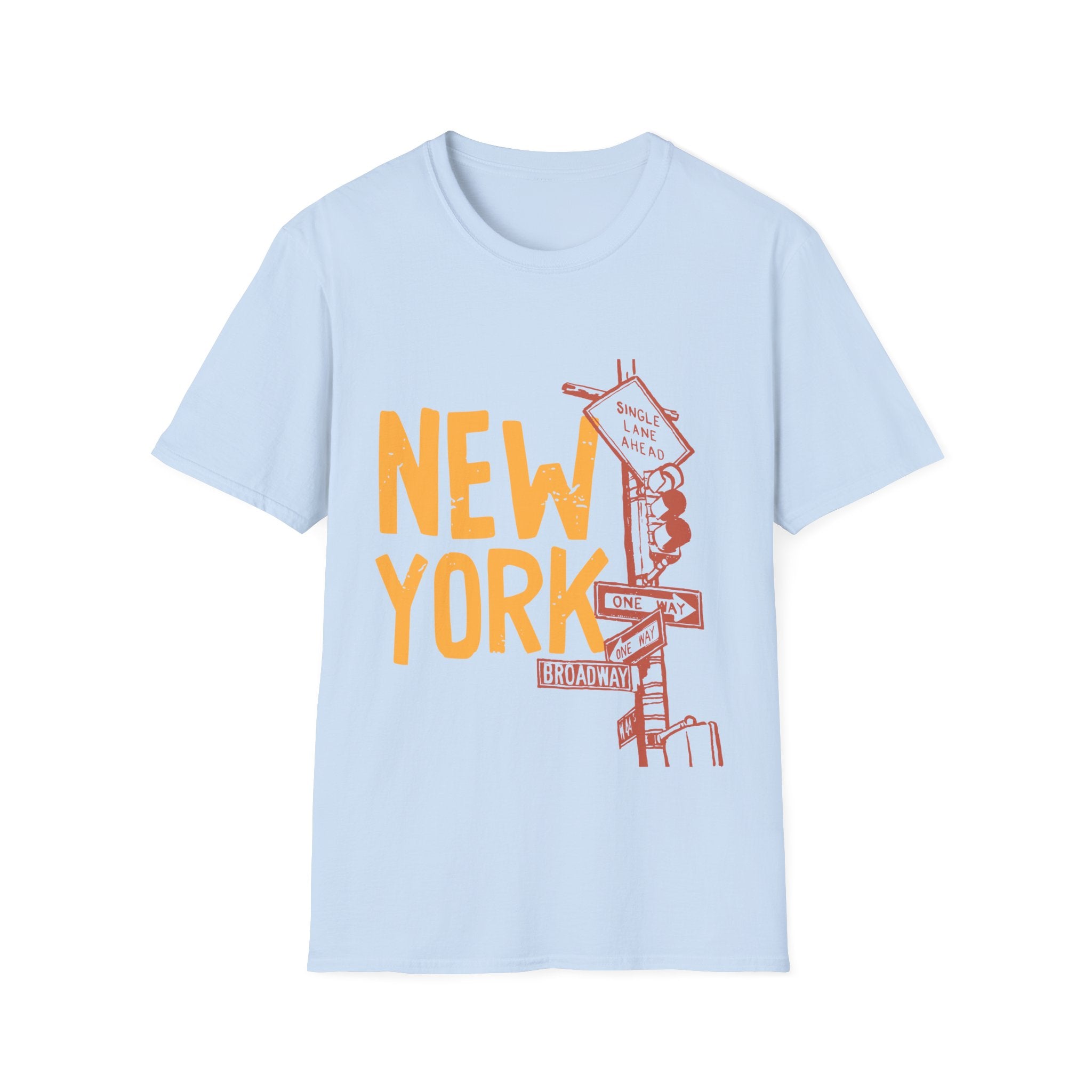 New York Skyline Unisex Softstyle T-Shirt, City Apparel, Travel Shirt, Gift for NYC Lovers, Casual Wear, Summer Fashion