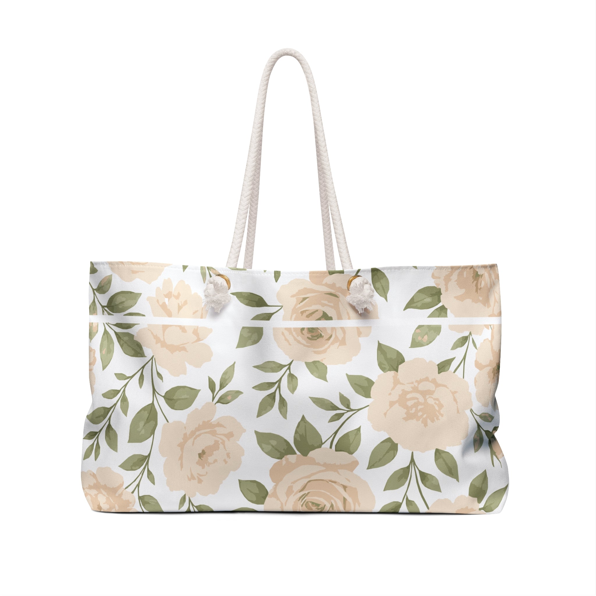 Floral Weekender Bag, Travel Tote, Overnight Bag, Beach Bag, Mother's Day Gift, Spring Picnic Bag, Floral Travel Essentials